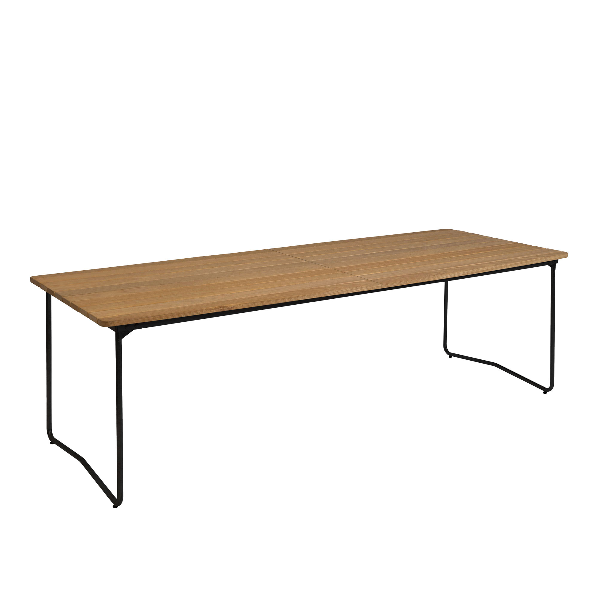 Grythyttan Stålmöbler - Bord B31 230 cm Svart stativ Oljad ek - Matbord utomhus | Utemöbler - Utebord - Matbord Utomhus | Möbelexperten