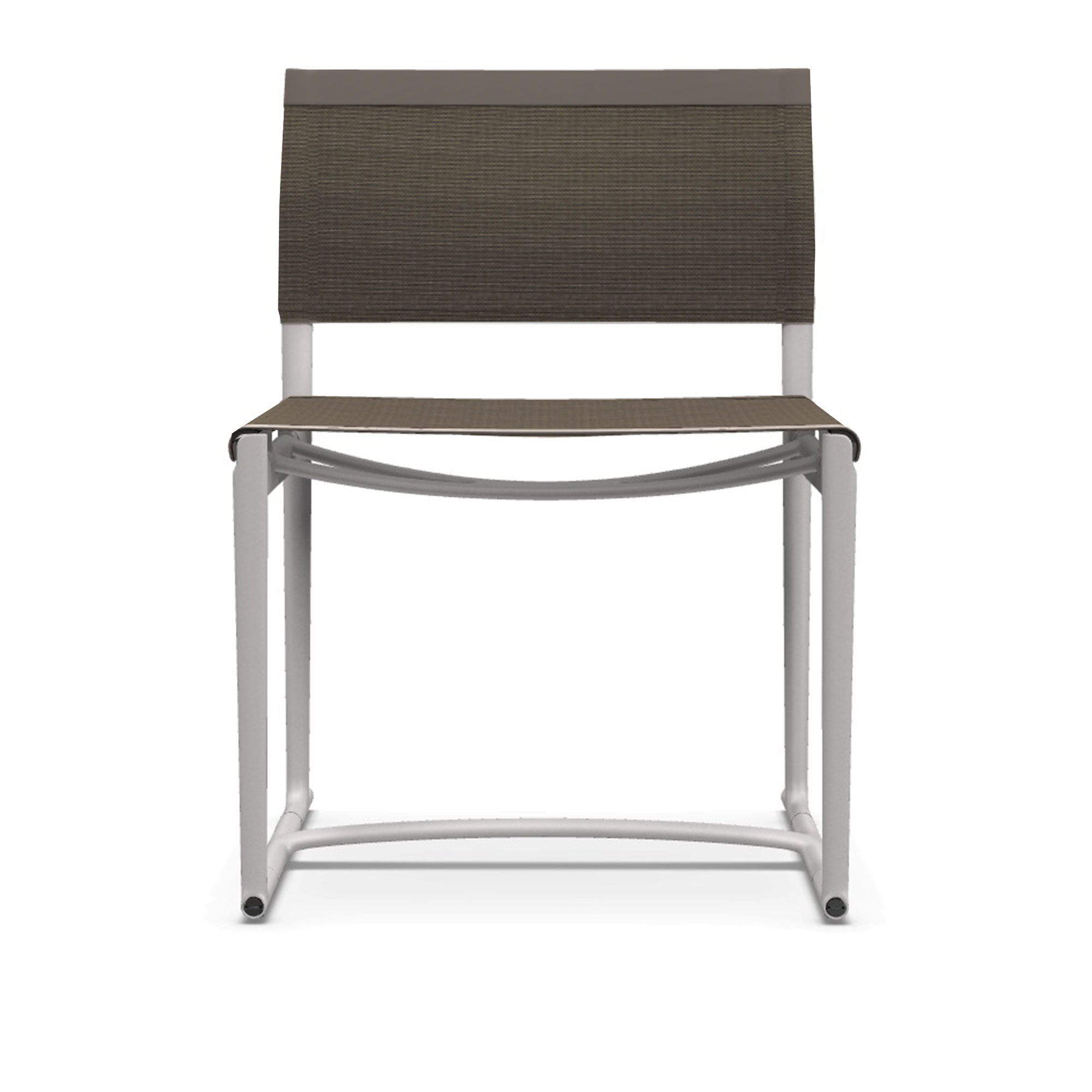 B&B Italia - Mirto Outdoor Chair MI58S, Tortora Painted, Tortora Edge, Natural White Stige Fabric - Matstolar utomhus - Antonio Citterio - Beige - Metall/Textilmaterial