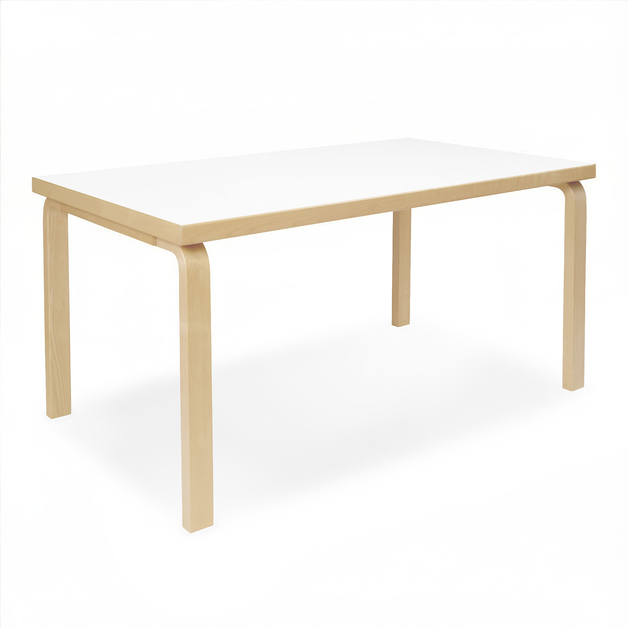 Artek - Aalto Bord 82B, Vit laminat, Klarlackad - Matbord - Alvar Aalto - Vit - Trä | Möbler - Bord - Matbord | Möbelexperten