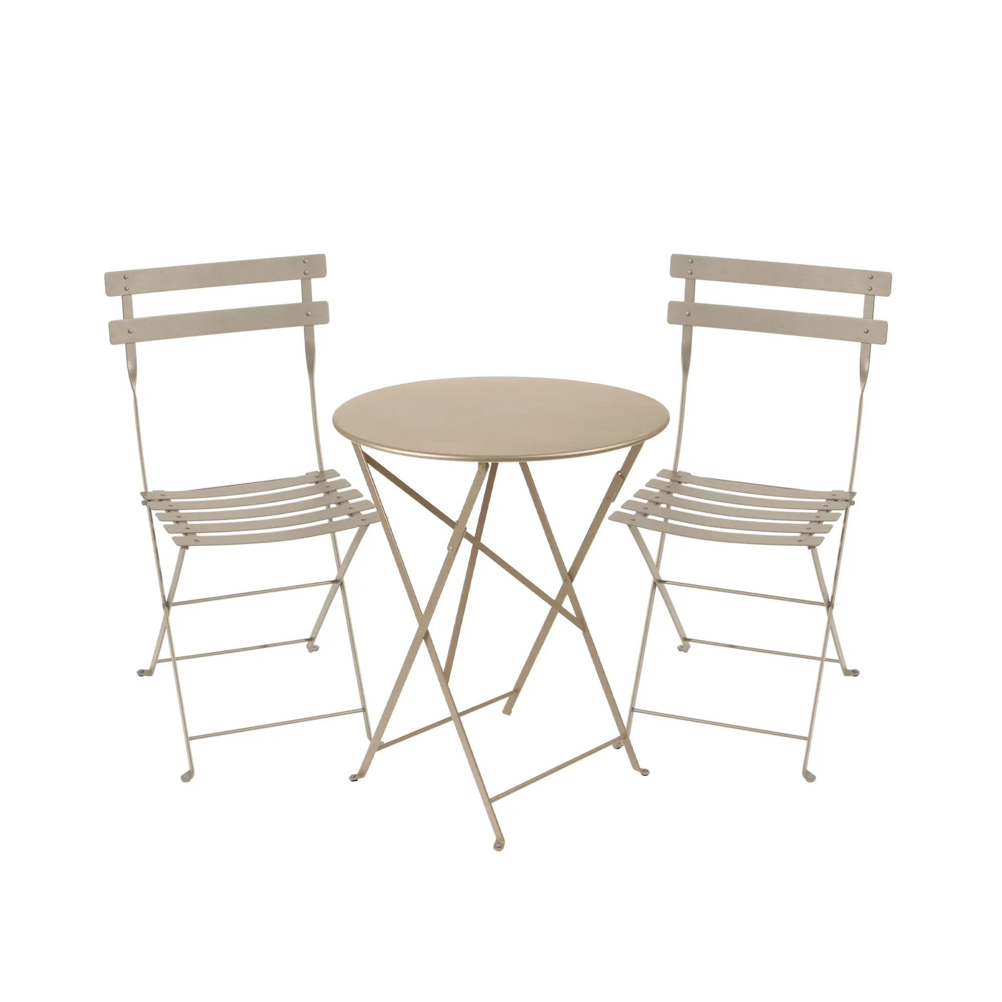 Bistro spisegruppe Ø60cm & 2 metall stoler