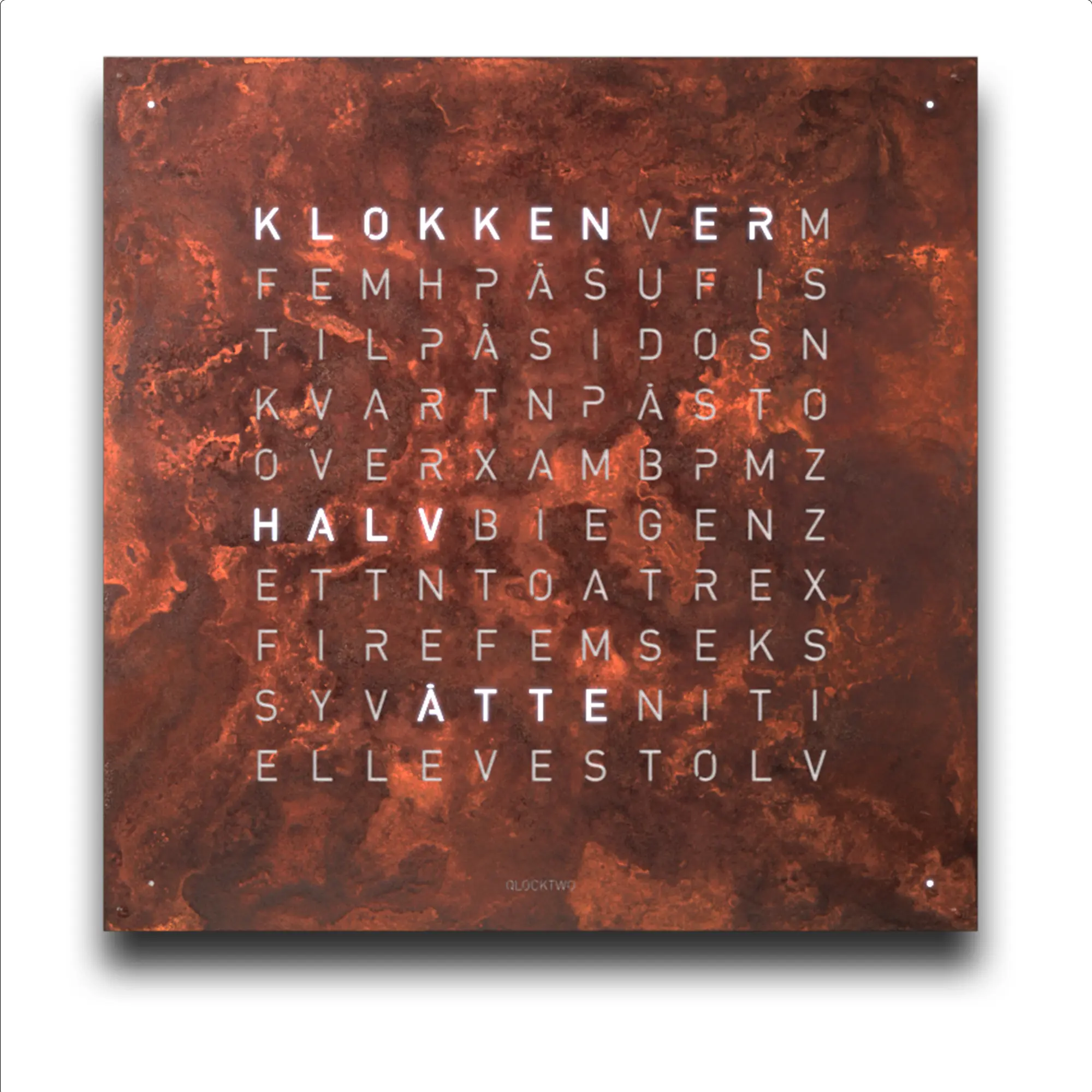 Qlocktwo Earth 90 Creator's Edition – Rust