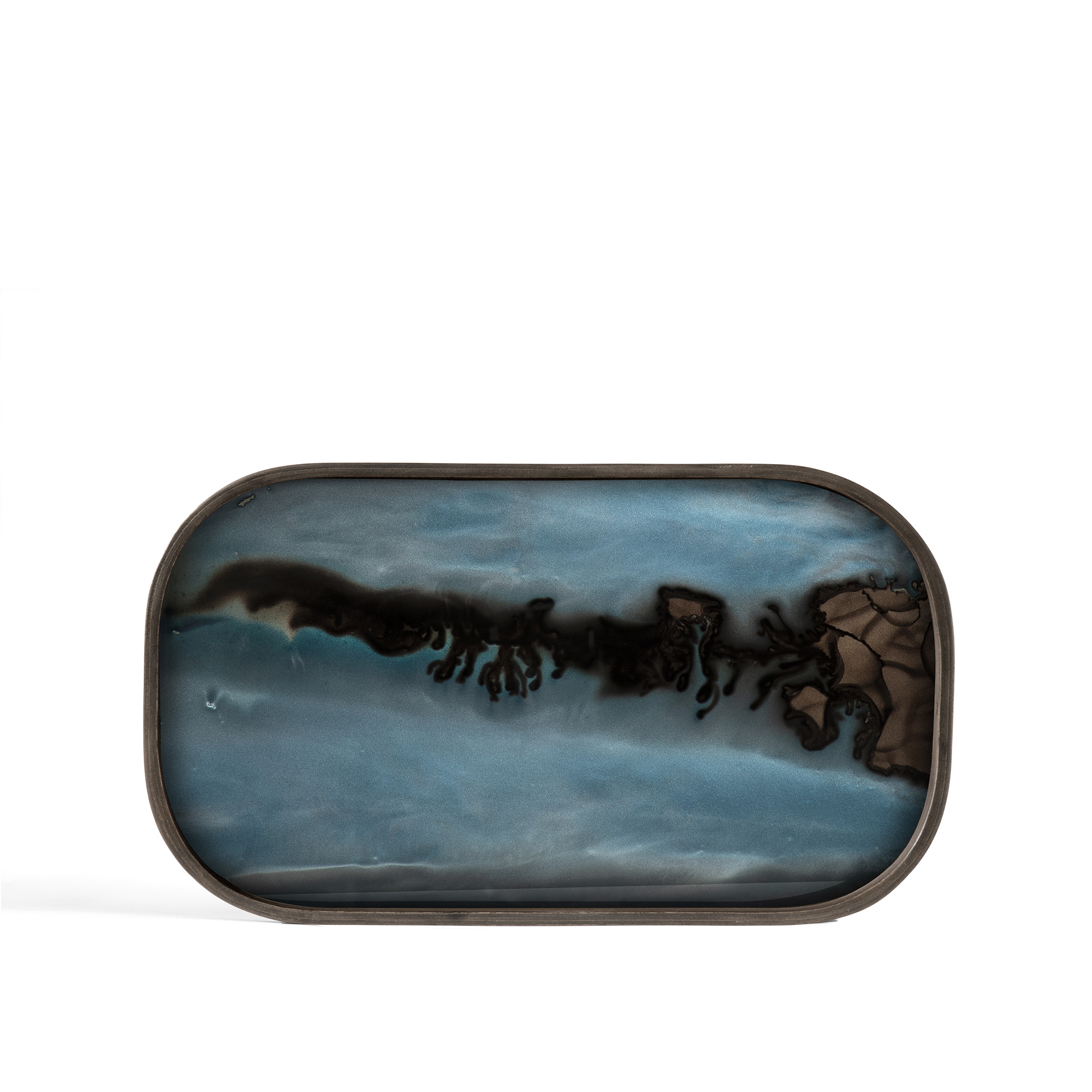 Ethnicraft - Organic Valet Tray - Glass - Gold - Rectangular - L 24 x 42 cm - Serveringsbrickor - Dawn Sweitzer - Glas | Servering - Serveringstillbehör - Serveringsbrickor | Möbelexperten