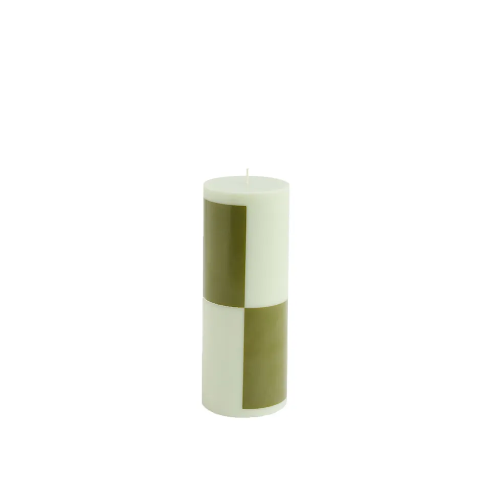 Column Candle Medium Light Green And Army Green