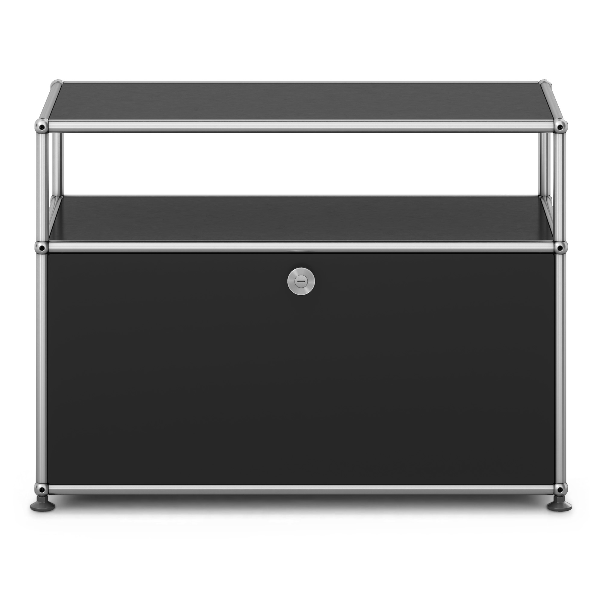 USM - USM Haller Occasional Furniture O1 Graphite Black - Sidobord - Fritz Haller & Paul Schärer - Svart - Metall | Möbler - Bord - Sidobord | Möbelexperten