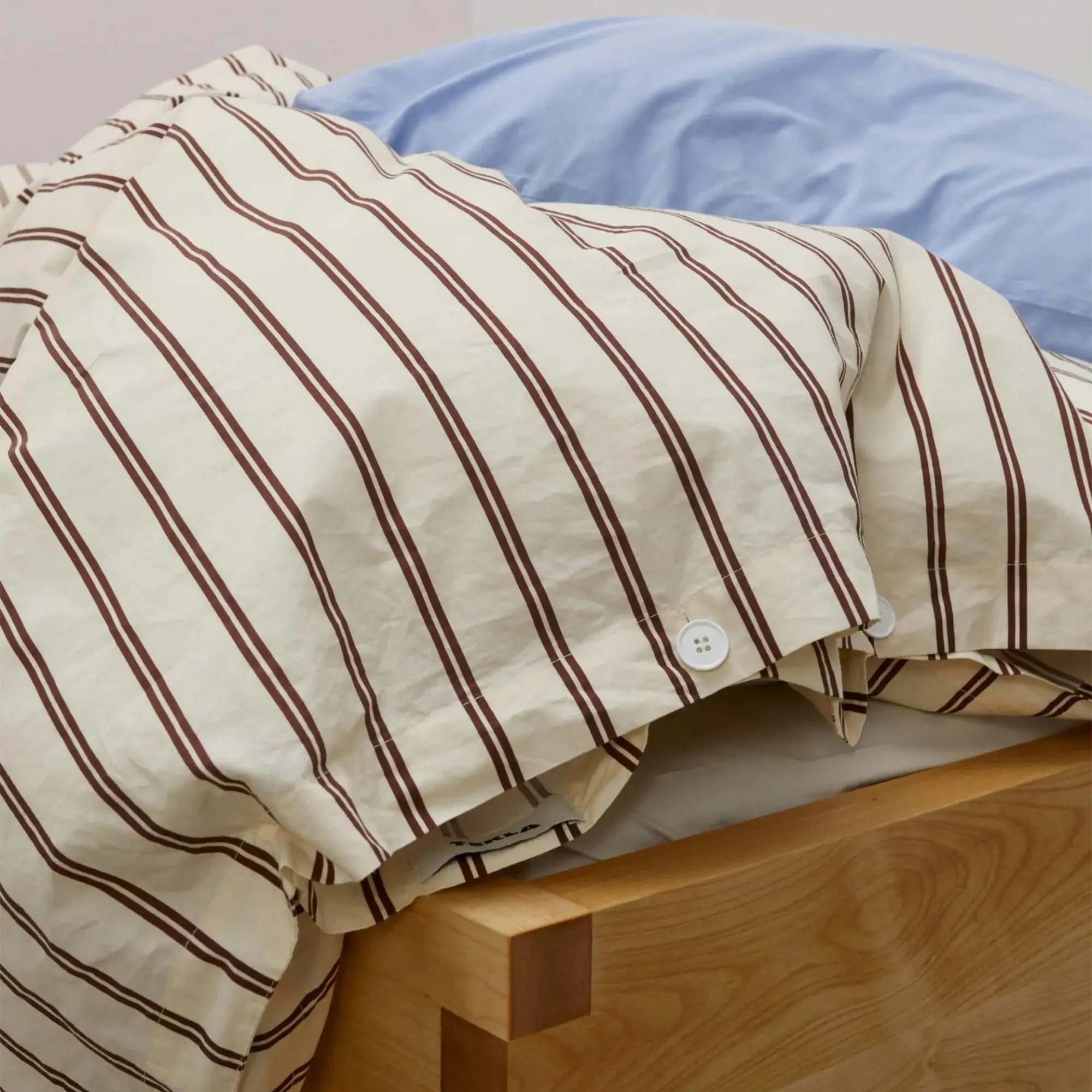 Percale stripes duvet cover single 150x210cm