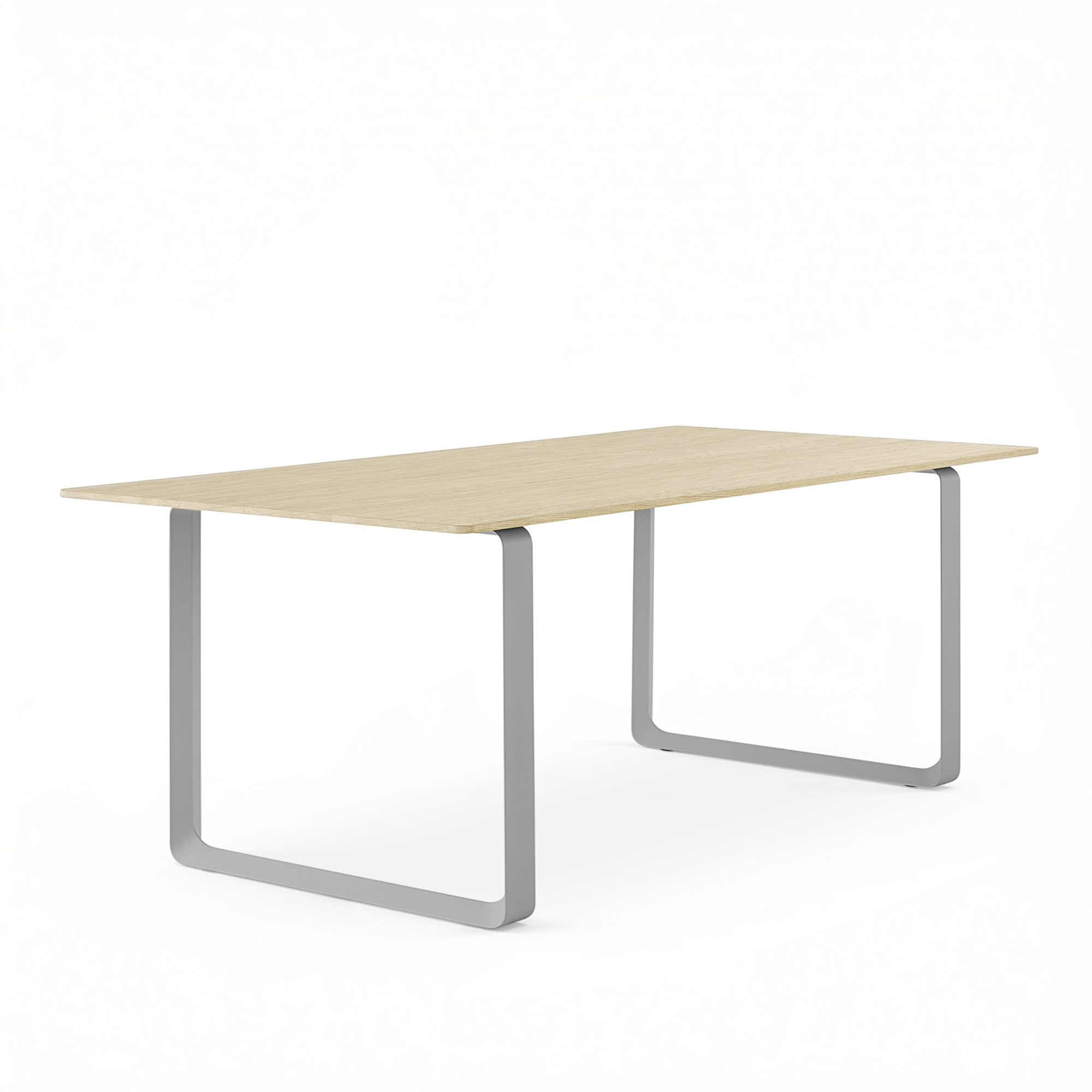Muuto - 70/70 Table matbord 170x85 cm, Massiv ek/Grå - Matbord - TAF Studio - Träfärgad,Grå - Metall/Trä