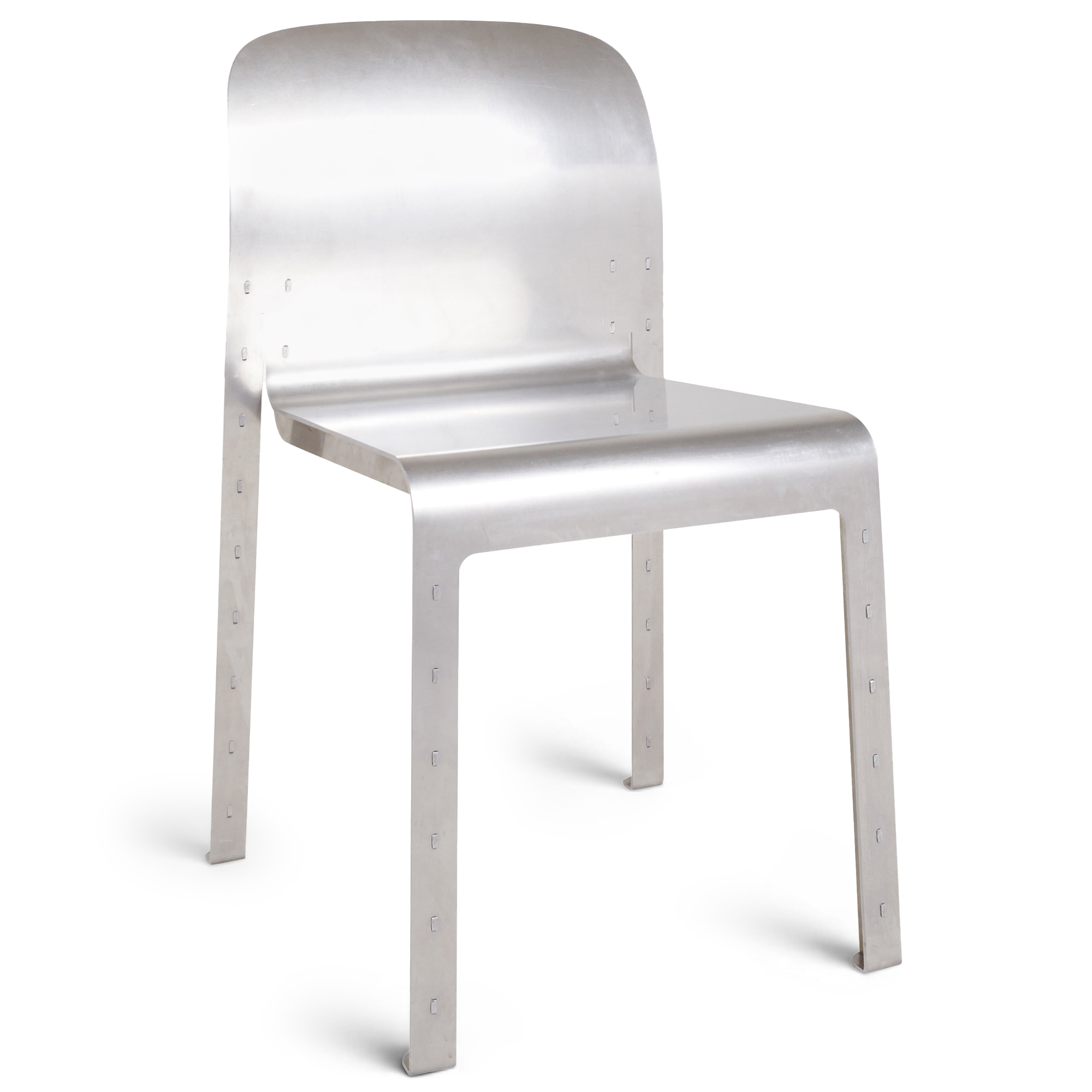 Frama - Rivet Chair &ndash; Aluminum - Matstolar - Jonas Trampedach - Silver - Metall