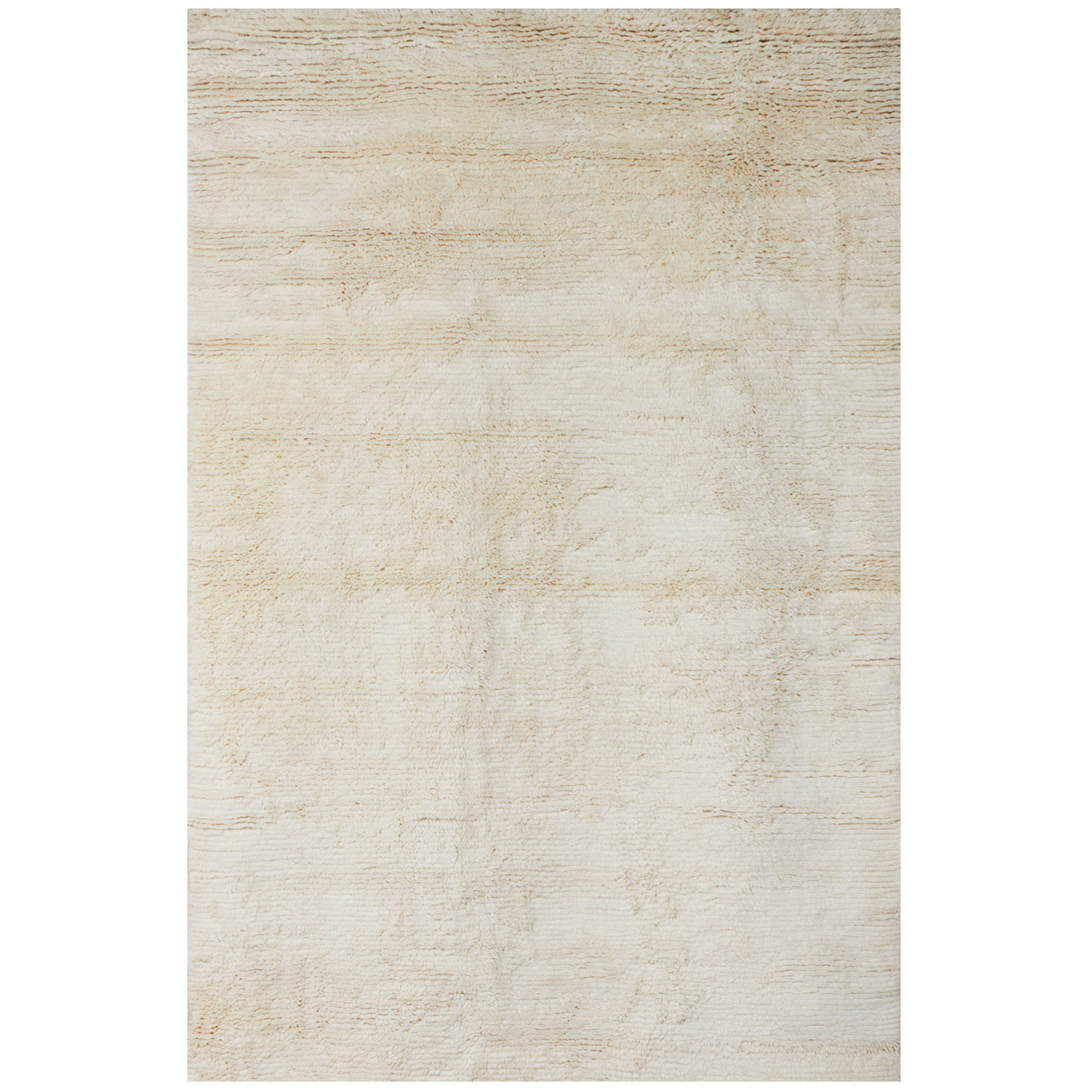 no ga - shaggy wool rug 300 x 400 cm - ullmattor - beige,vit