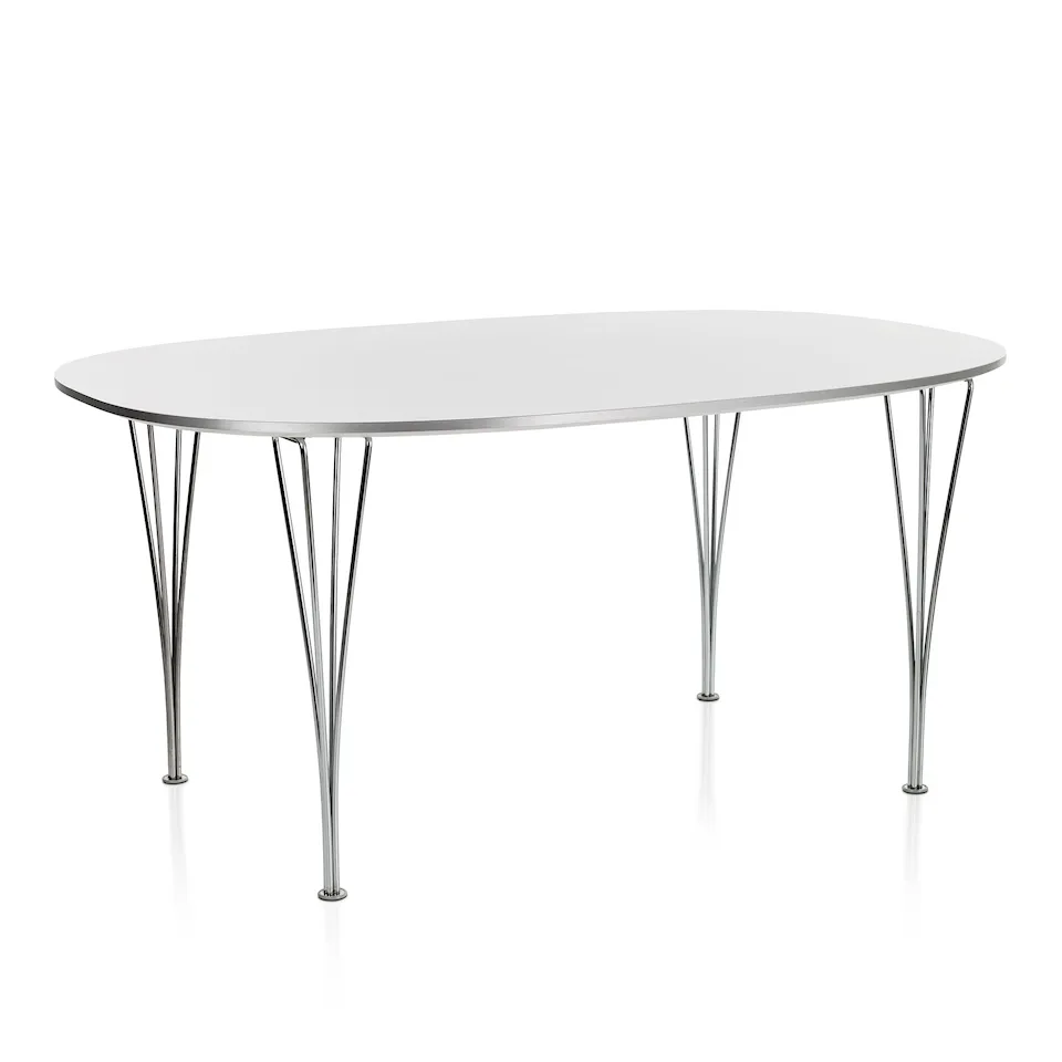 B617 Superellips matbord 130 x 300 cm Chrome