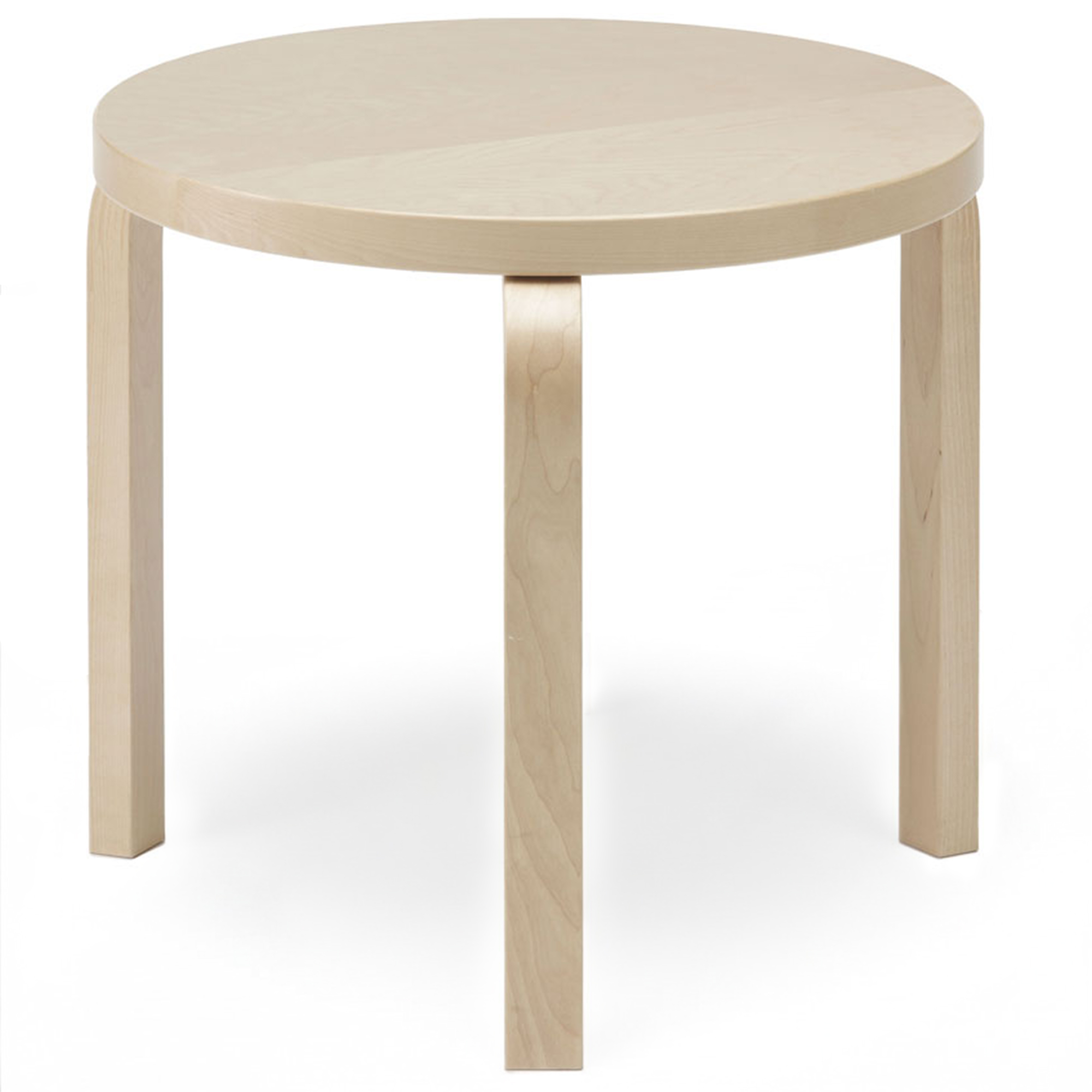 Artek - Bord 90D 48 cm Björkfanér - Sidobord - Ilmari Tapiovaara - Träfärgad - Trä | Möbler - Bord - Sidobord | Möbelexperten