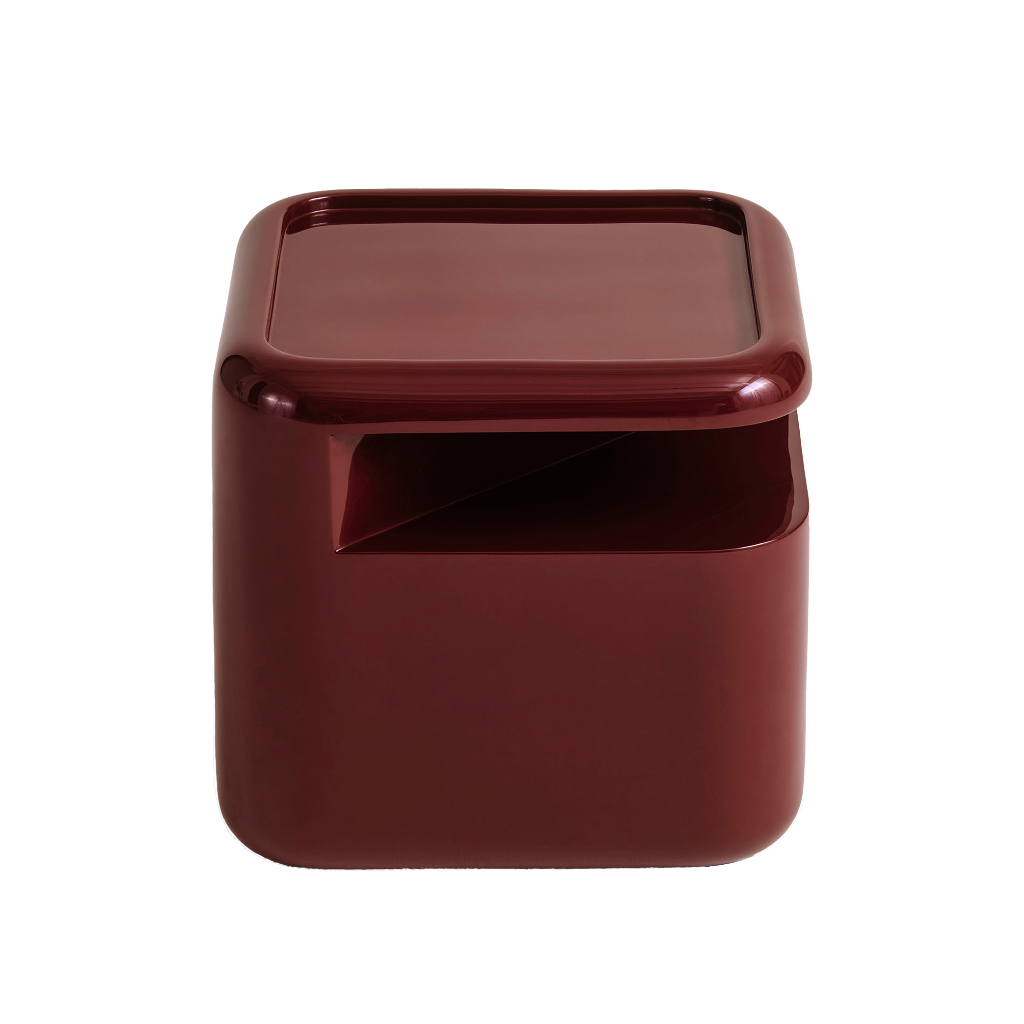 NO GA Projects - Square Module Table With Shelf Red - Sofabord - Willo Perron - Rød - Plast