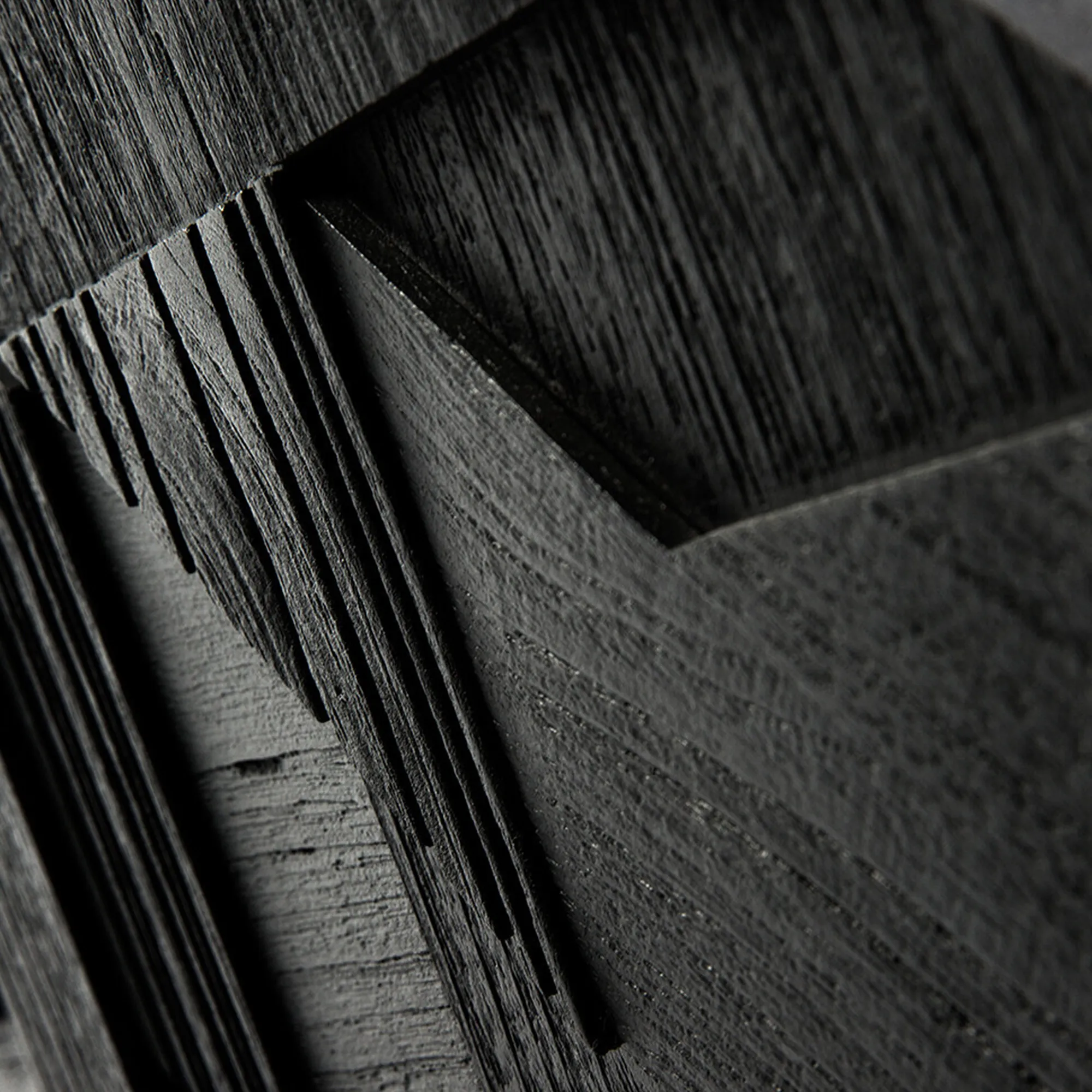 Teak Graphic Black Sideboard