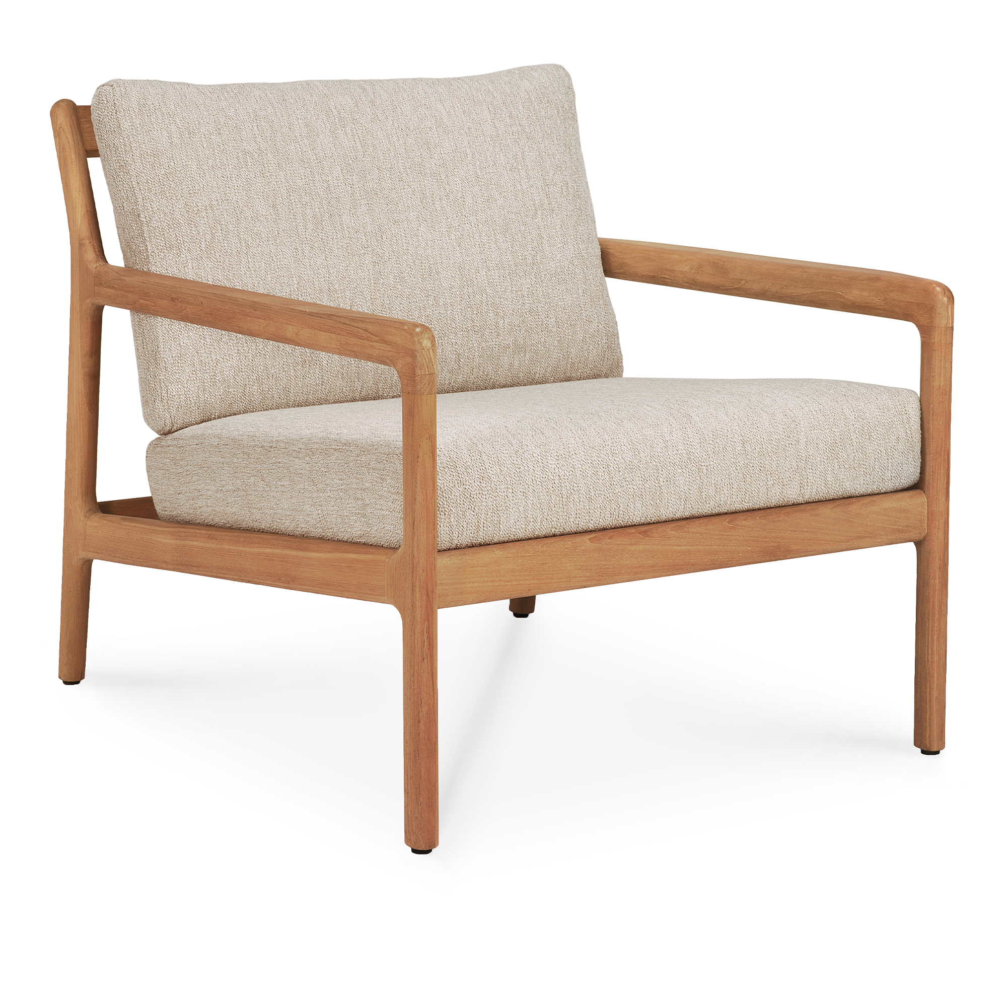 Ethnicraft - Jack Outdoor Lounge Chair - Teak/Natural - Fåtöljer utomhus - Beige - Trä/Skum/Plast | Utemöbler - Loungemöbler - Fåtöljer Utomhus | Möbelexperten