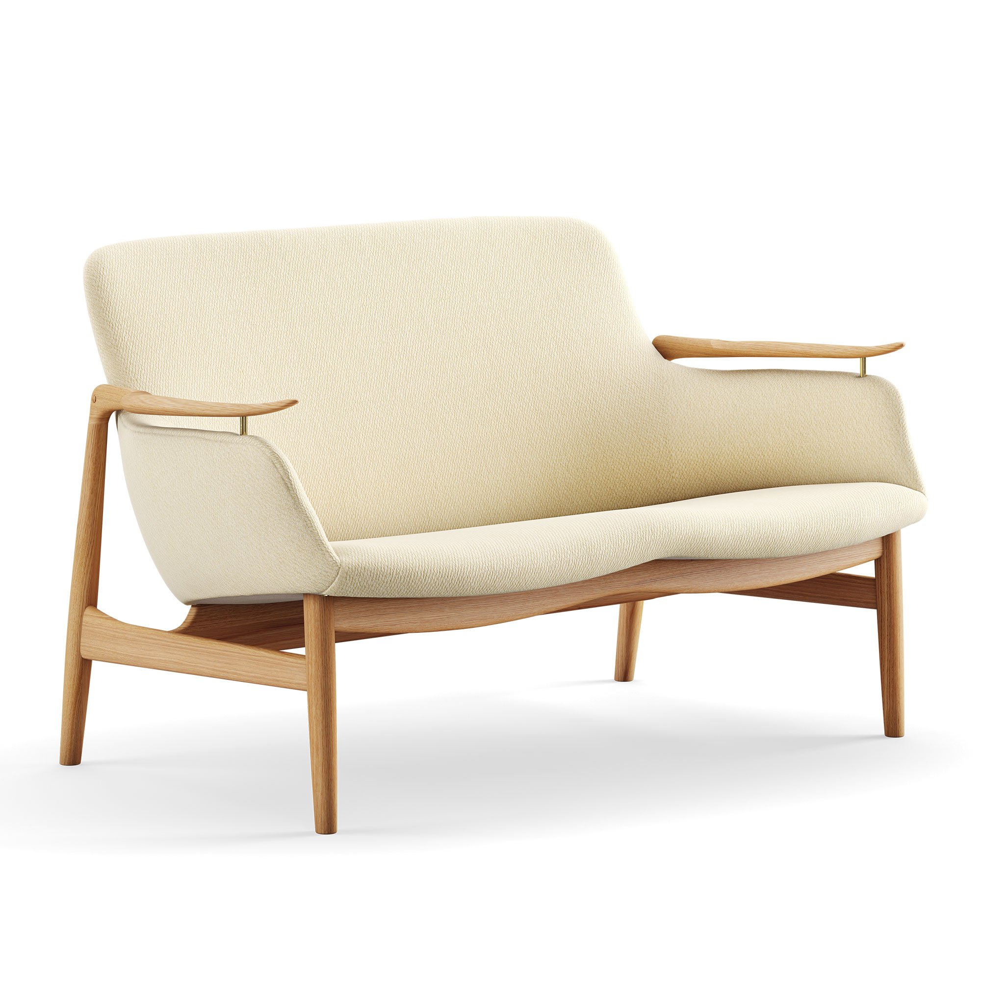 House of Finn Juhl - 53 Sofa, Dark oiled oak, Cat. 4 Vidar 1511 - Soffor - Finn Juhl - Beige,Träfärgad | Möbler - Soffor Och Dagbäddar - Soffor | Möbelexperten