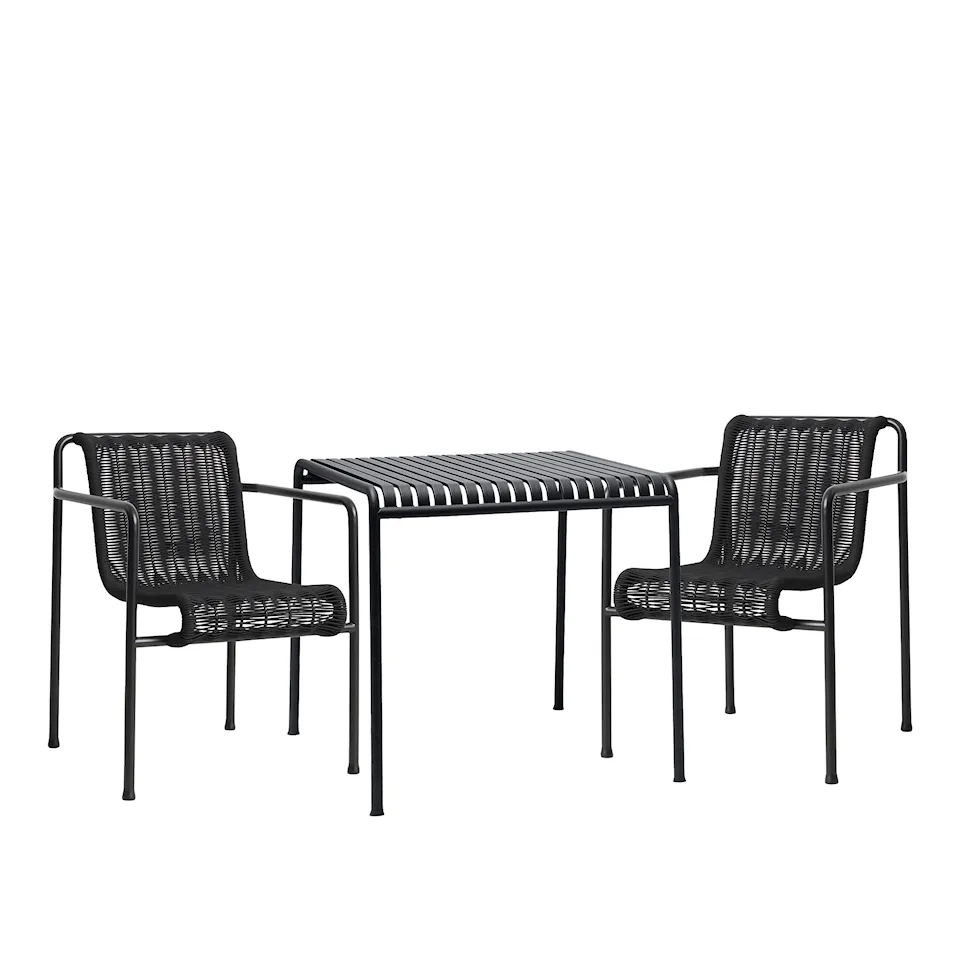 Palissade cord matgrupp med bord & 2 karmstolar