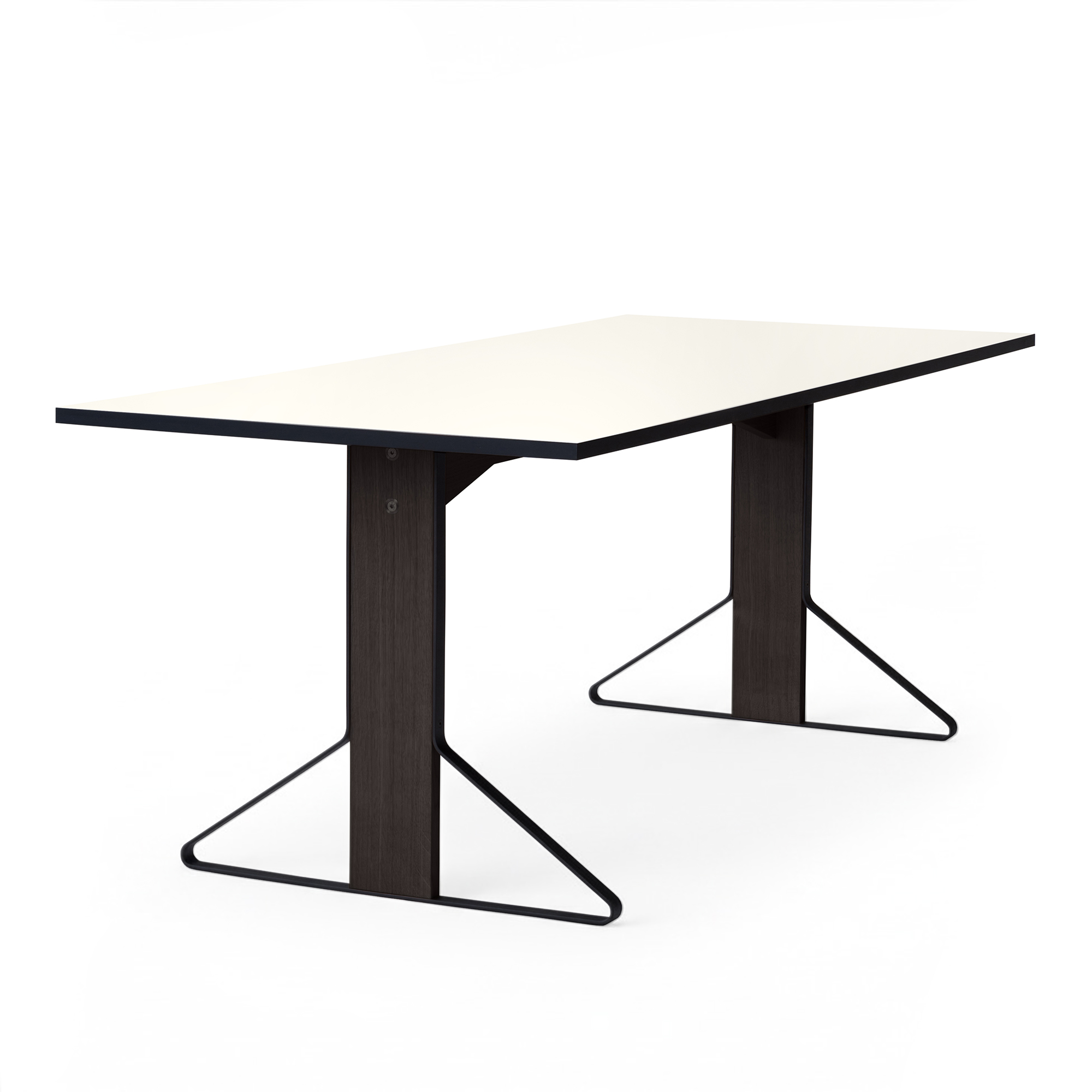 Artek - Kaari Bord Reb 001, Vit laminat, Svartlackad ek - Matbord - Ronan & Erwan Bouroullec - Vit - Metall/Trä | Möbler - Bord - Matbord | Möbelexperten