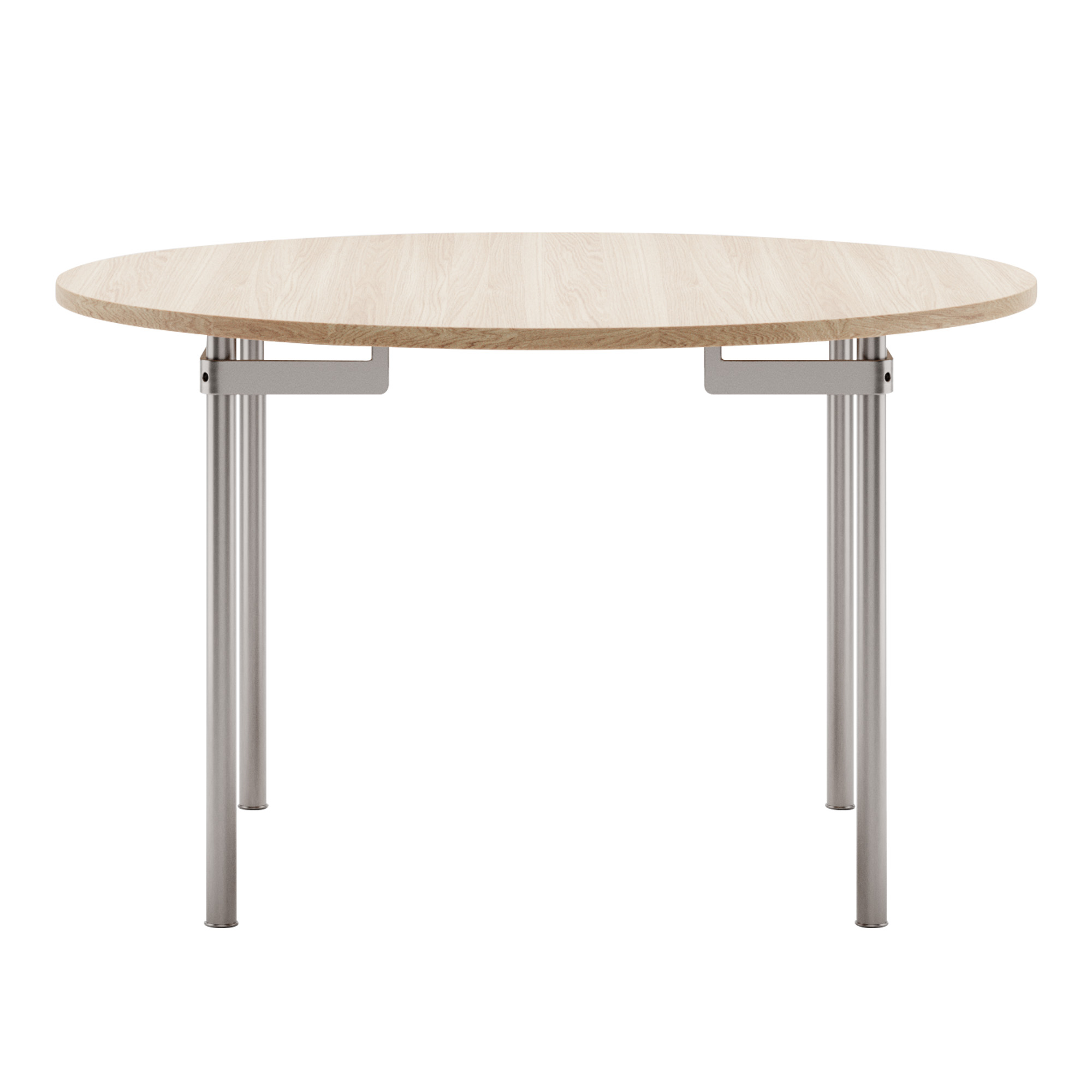 Carl Hansen - CH388, Vitoljad Ek, Ej förlängningsbart - Matbord - Hans J. Wegner - Träfärgad - Metall/Trä