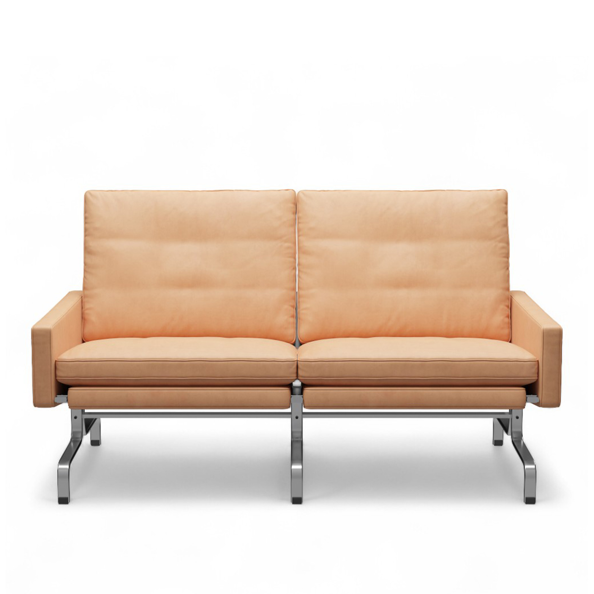 Fritz Hansen - PK31 2-sits, Läder, Natural - Soffor - Poul Kjærholm - Brun | Möbler - Soffor Och Dagbäddar - Soffor | Möbelexperten