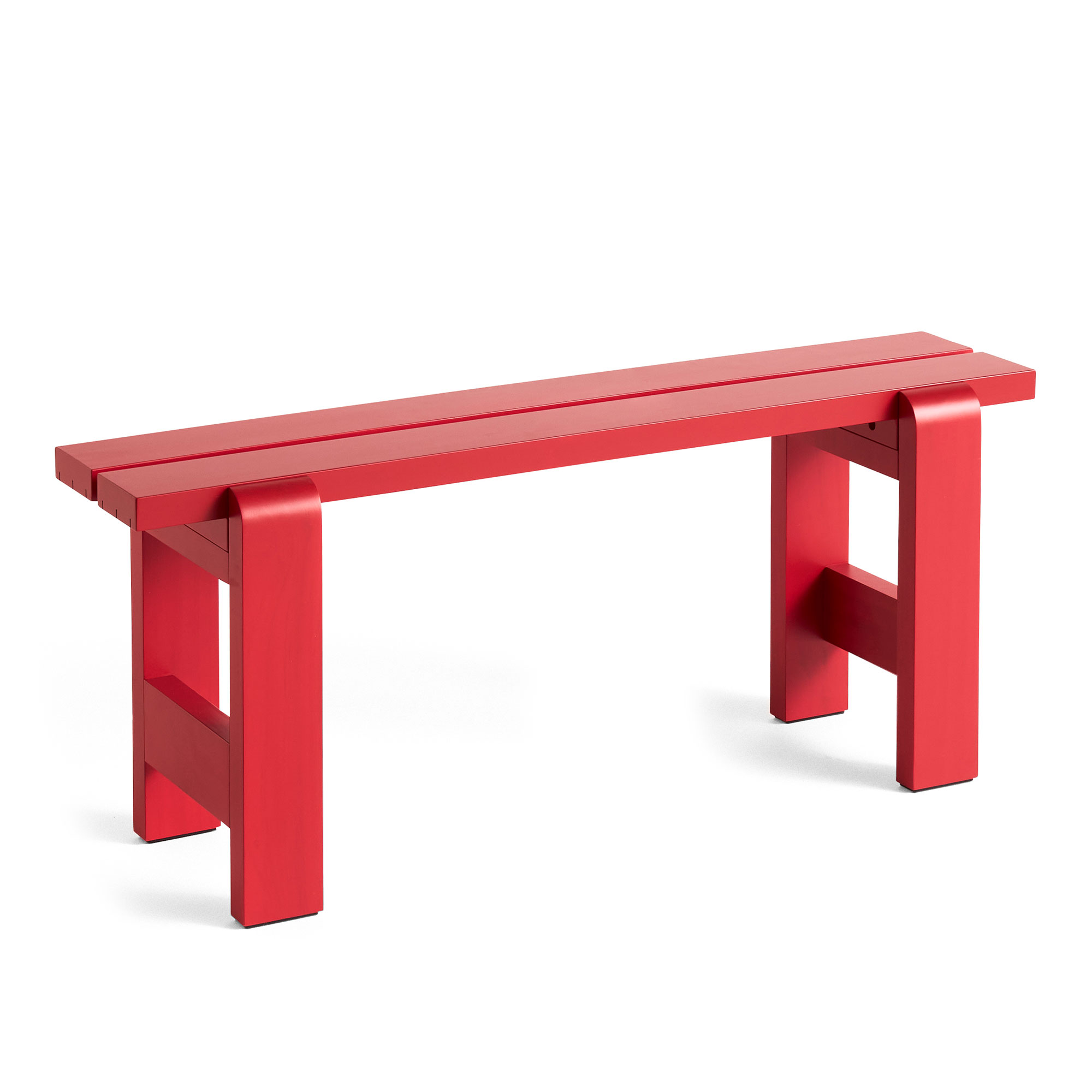 HAY - Weekday Bench 111x23 cm / Wine Red - Trädgårdsbänkar - Hannes & Fritz - Röd - Trä | Utemöbler - Utestolar - Trädgårdsbänkar | Möbelexperten