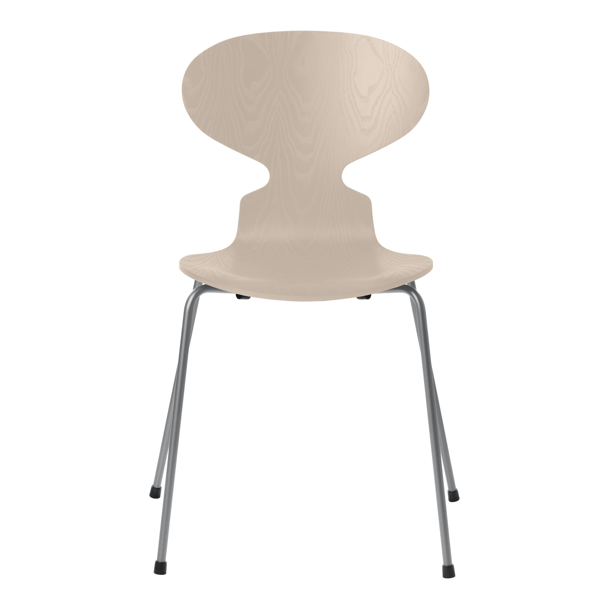 Fritz Hansen - Myran 3101 Light Beige Färgad Ask/Silver Grey - Matstolar - Arne Jacobsen - Beige - Metall/Trä