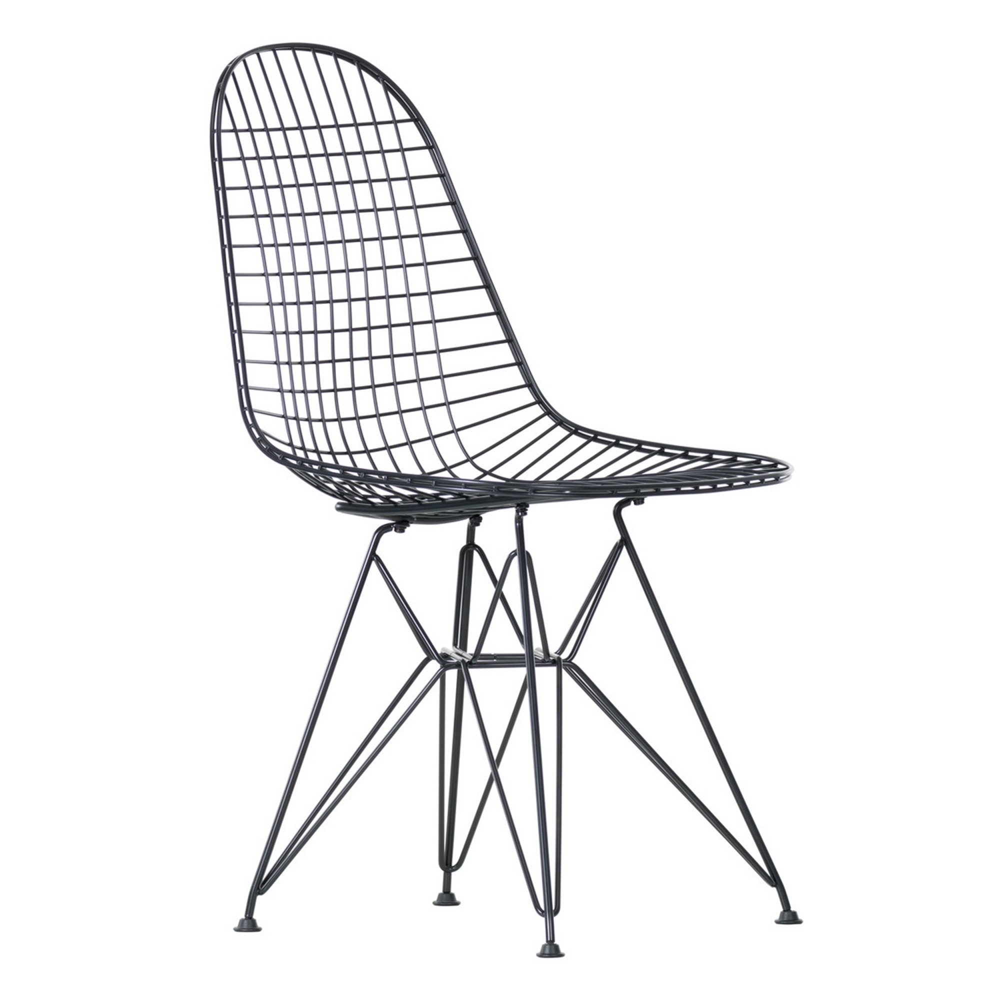 Vitra - Wire Chair DKR Basic Dark - Matstolar - Charles & Ray Eames - Svart - Metall