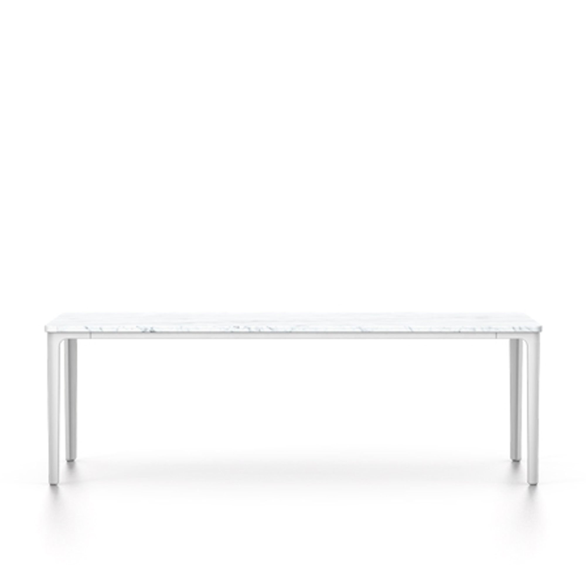 Vitra - Plate Table 113x41, Marmor - Carrara, Ben - Vit - Soffbord - Jasper Morrison - Vit - Metall