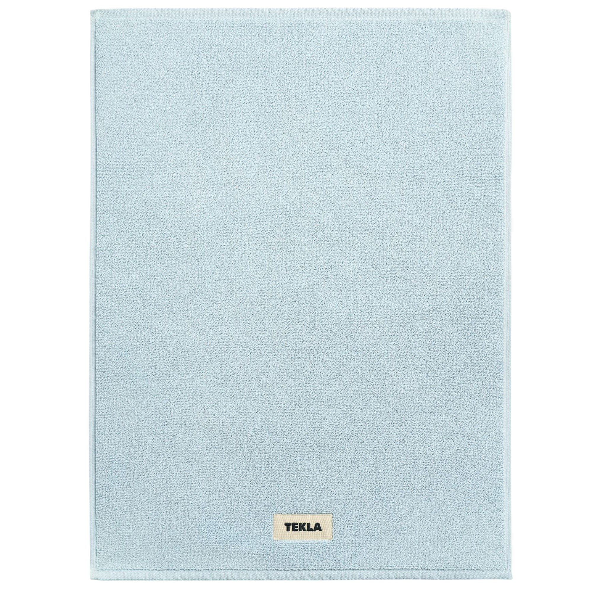 tekla -  terry solid sky blue badrumsmatta 50 x 70 cm - bomullsmattor - blå