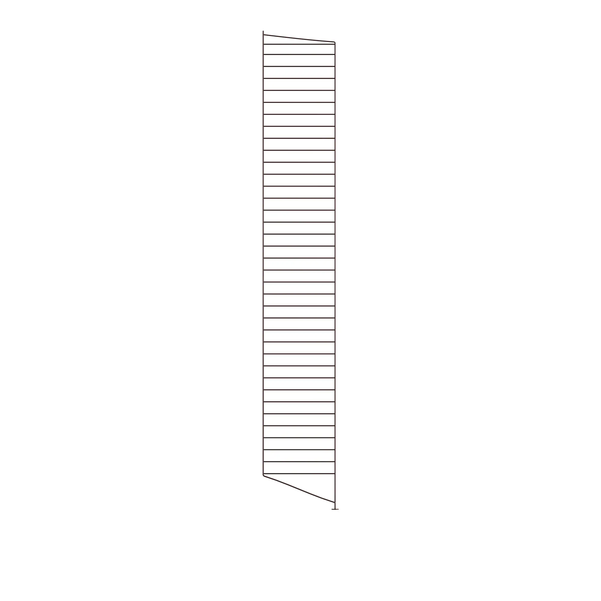 Golvgavel 200x30cm 1-pack mörkbrun