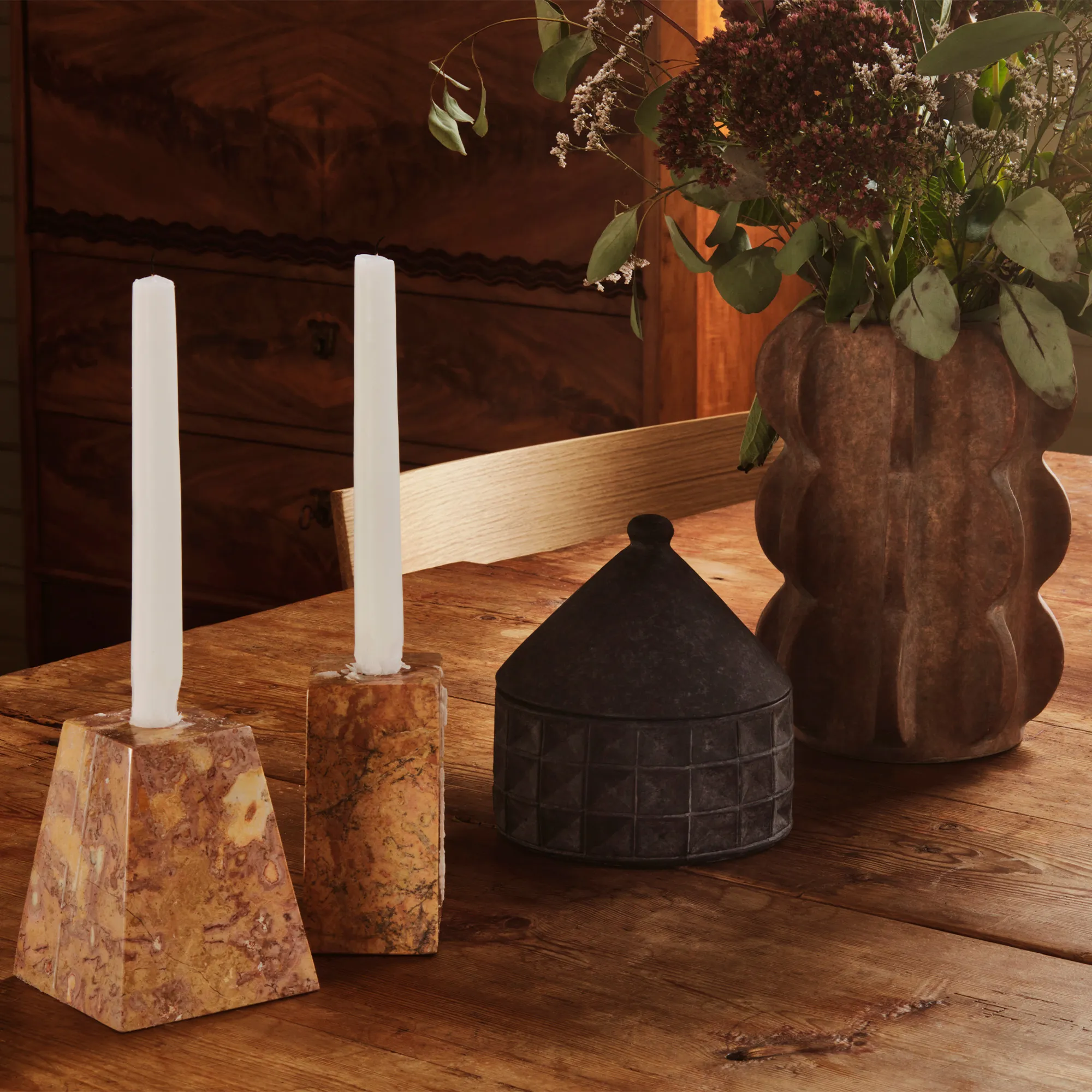 Pyramid Candle Holder Set Of Three
