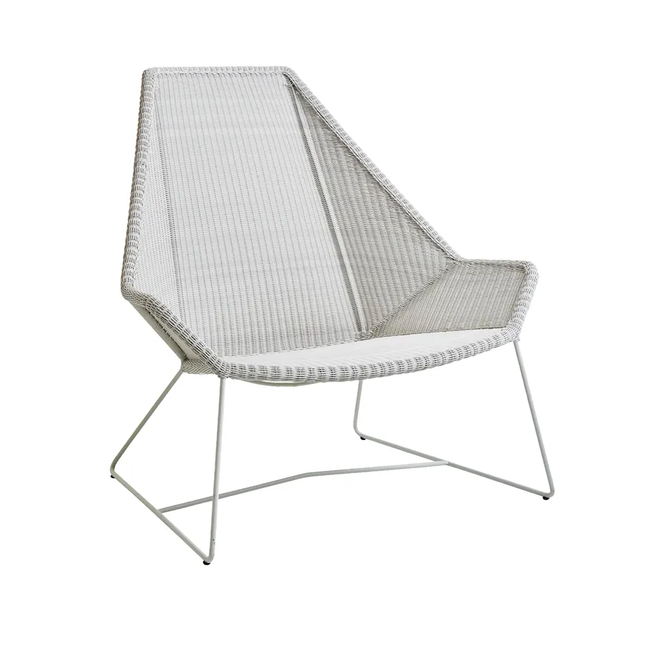 Breeze highback fåtölj, White grey, Cane-Line Weave