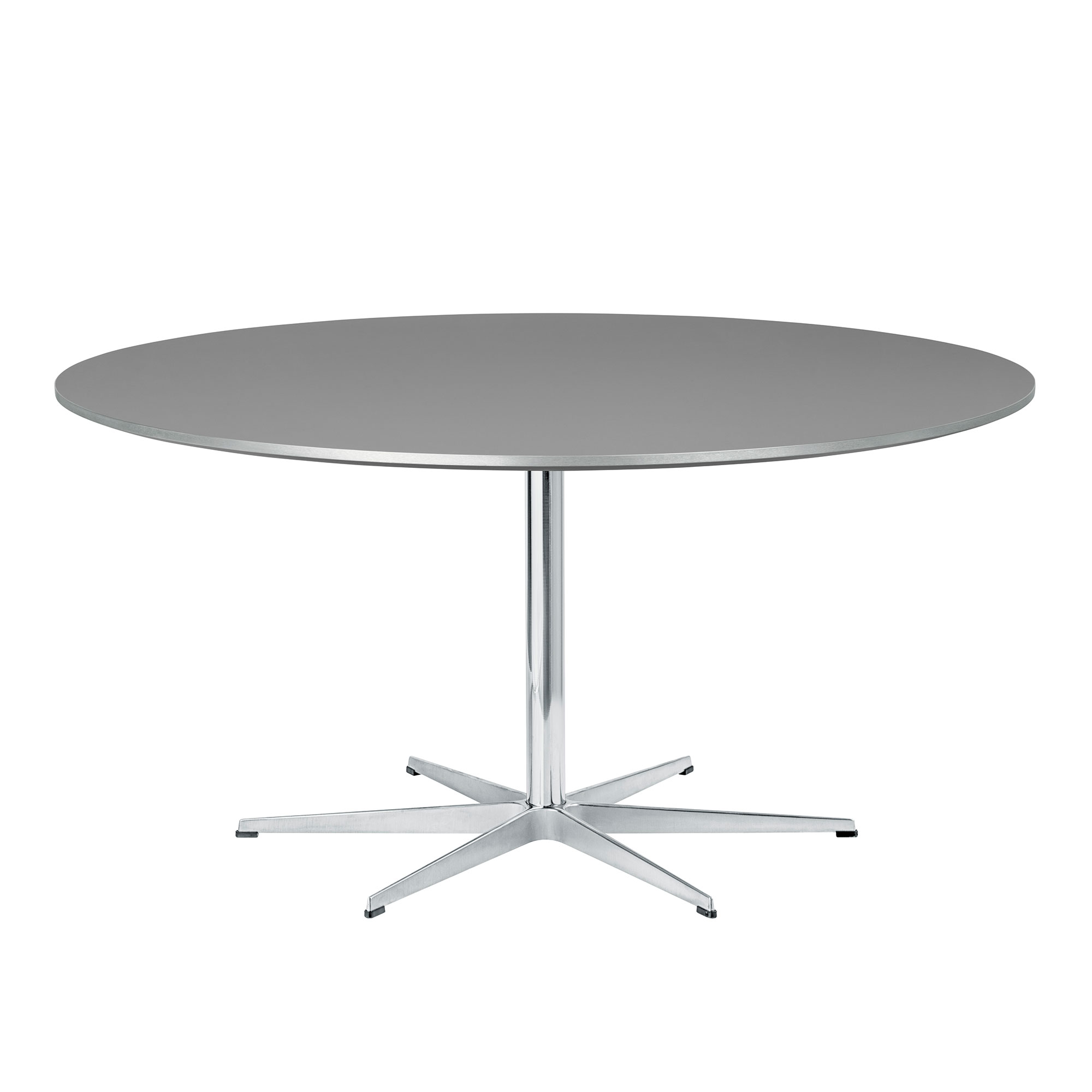 Fritz Hansen - A622 Cirkulär, Ø75 cm, Laminat Vit, 4-grenad stjärnfot - Matbord - designer_arne_jacobsen,Piet Hein - Vit - Laminat/Metall