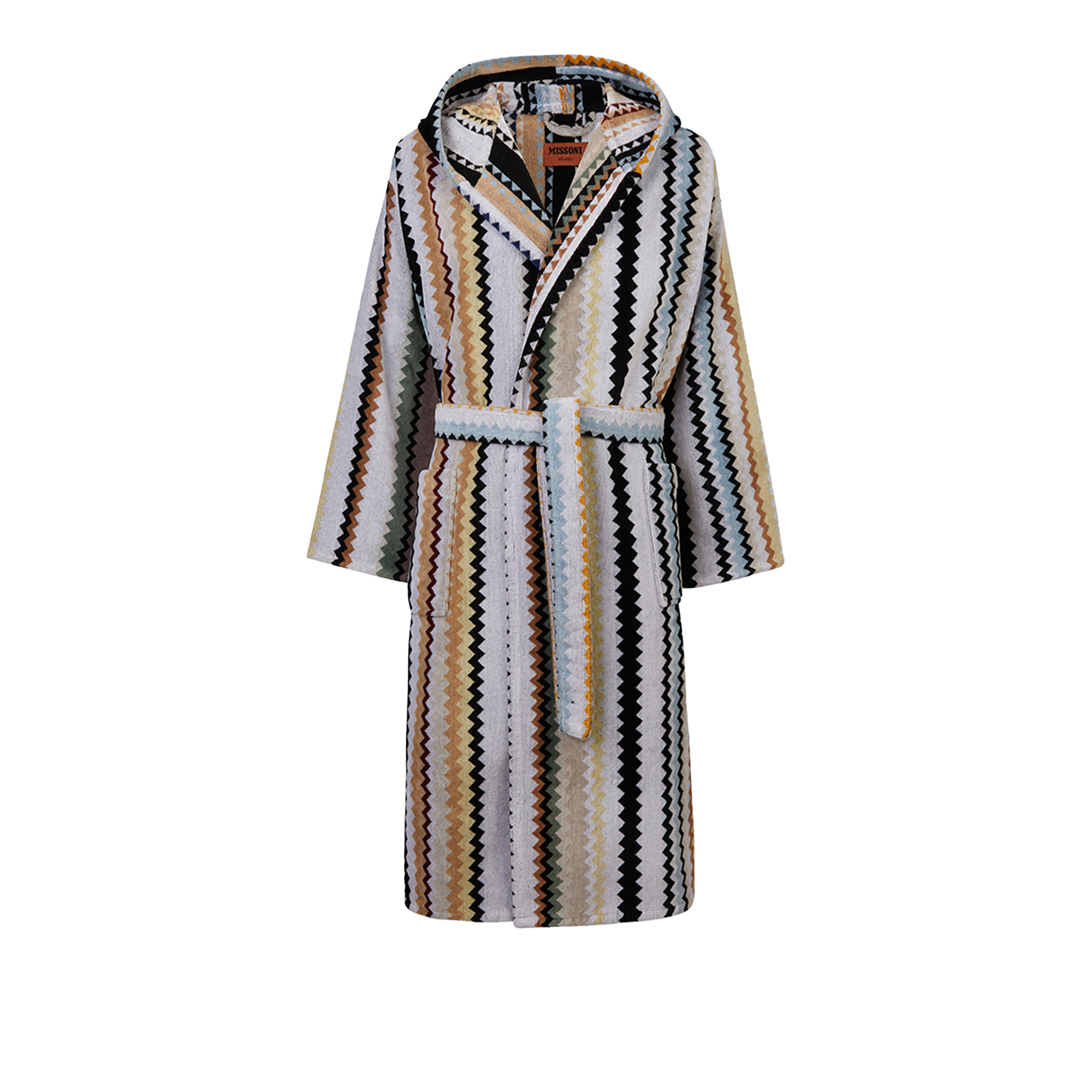 Missoni Home - Curt Hooded Bathrobe Mod. 18 New X-Large 160 Black Multicolor - Badrockar - Flerfärgad | Textilier - Badrumstextilier - Badrockar | Möbelexperten