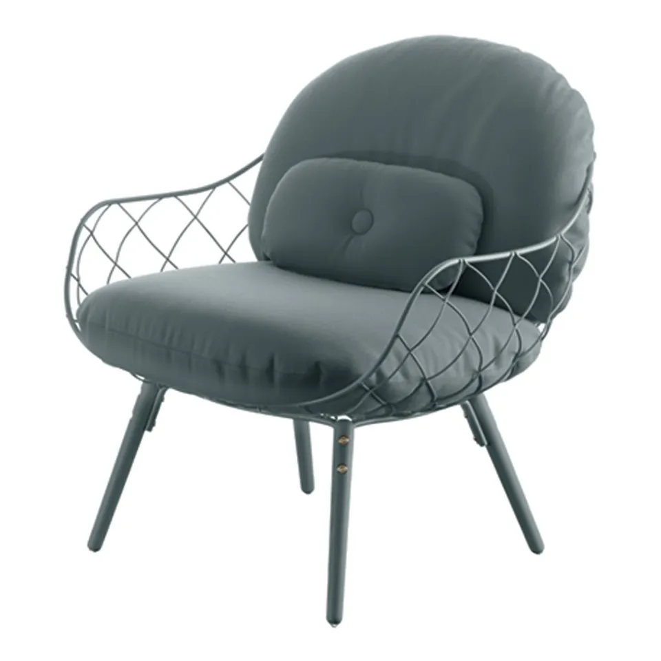 Pina Lowchair Green legs/Green seat/Green cush Steelcut 935