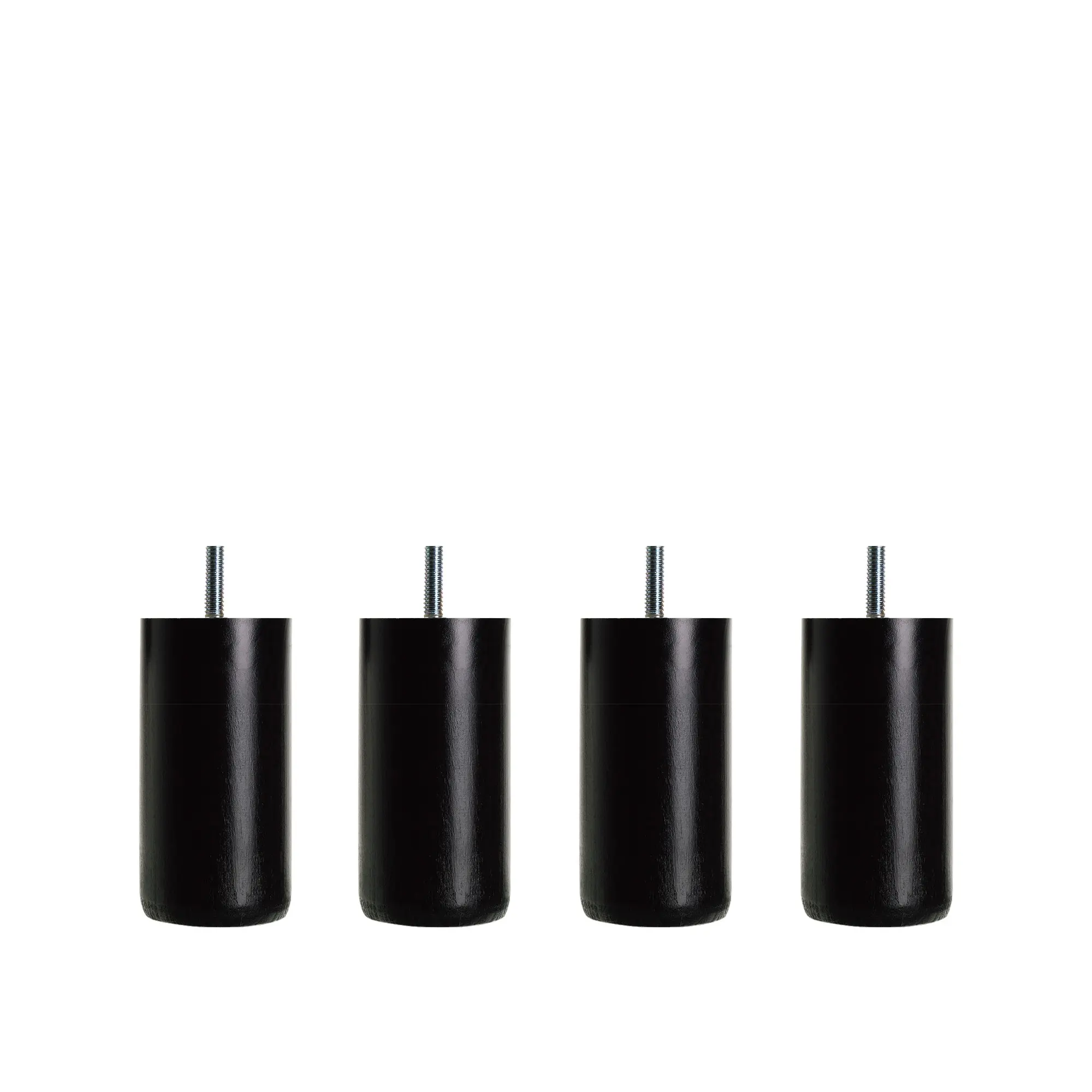 DUX Inspiration sängben runda svart 4-pack