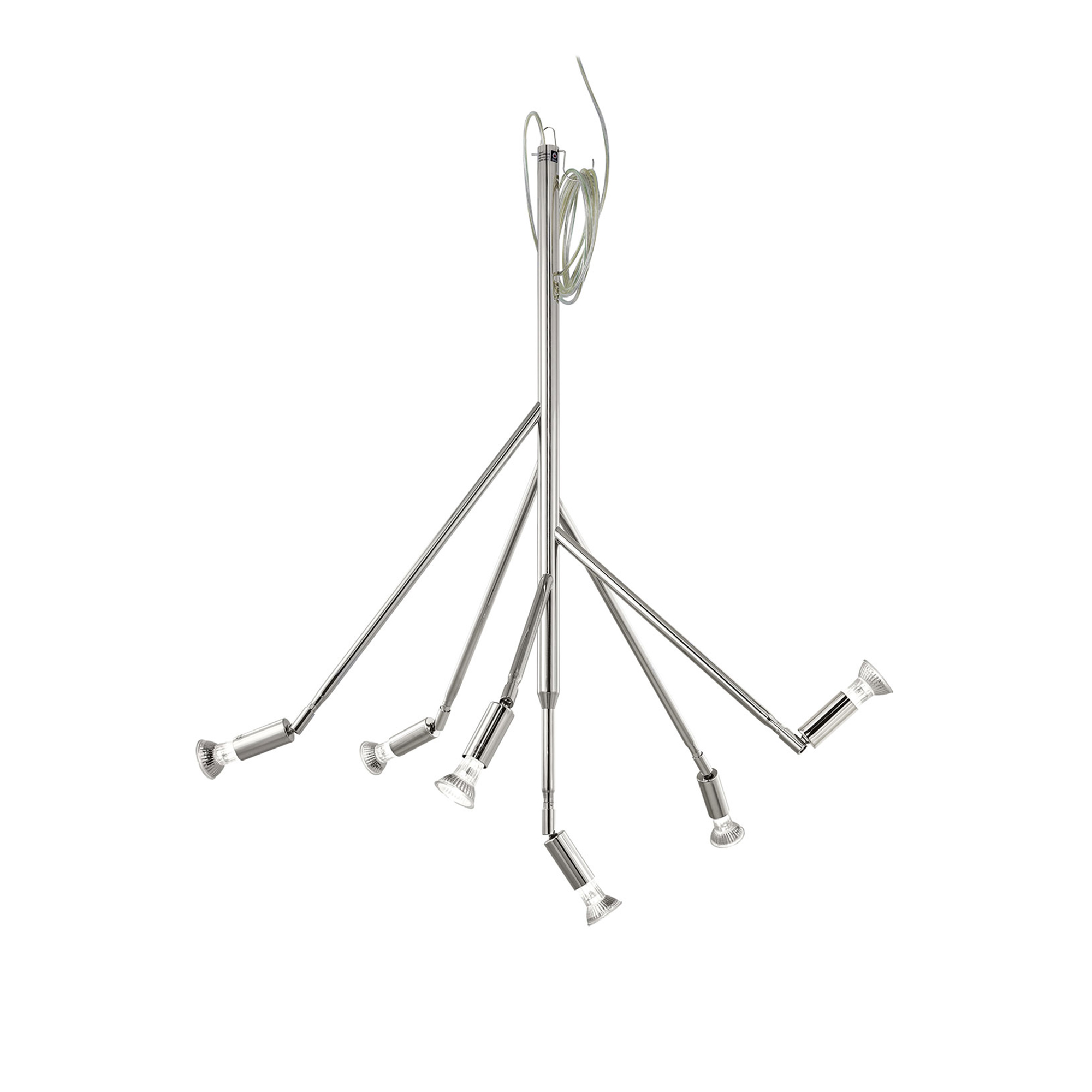 Örsjö Belysning - Kvist Taklampa, Förnicklad mässing, 6 armar - Takkronor - Jonas Bohlin - Silver | Belysning - Taklampor - Takkronor | Möbelexperten