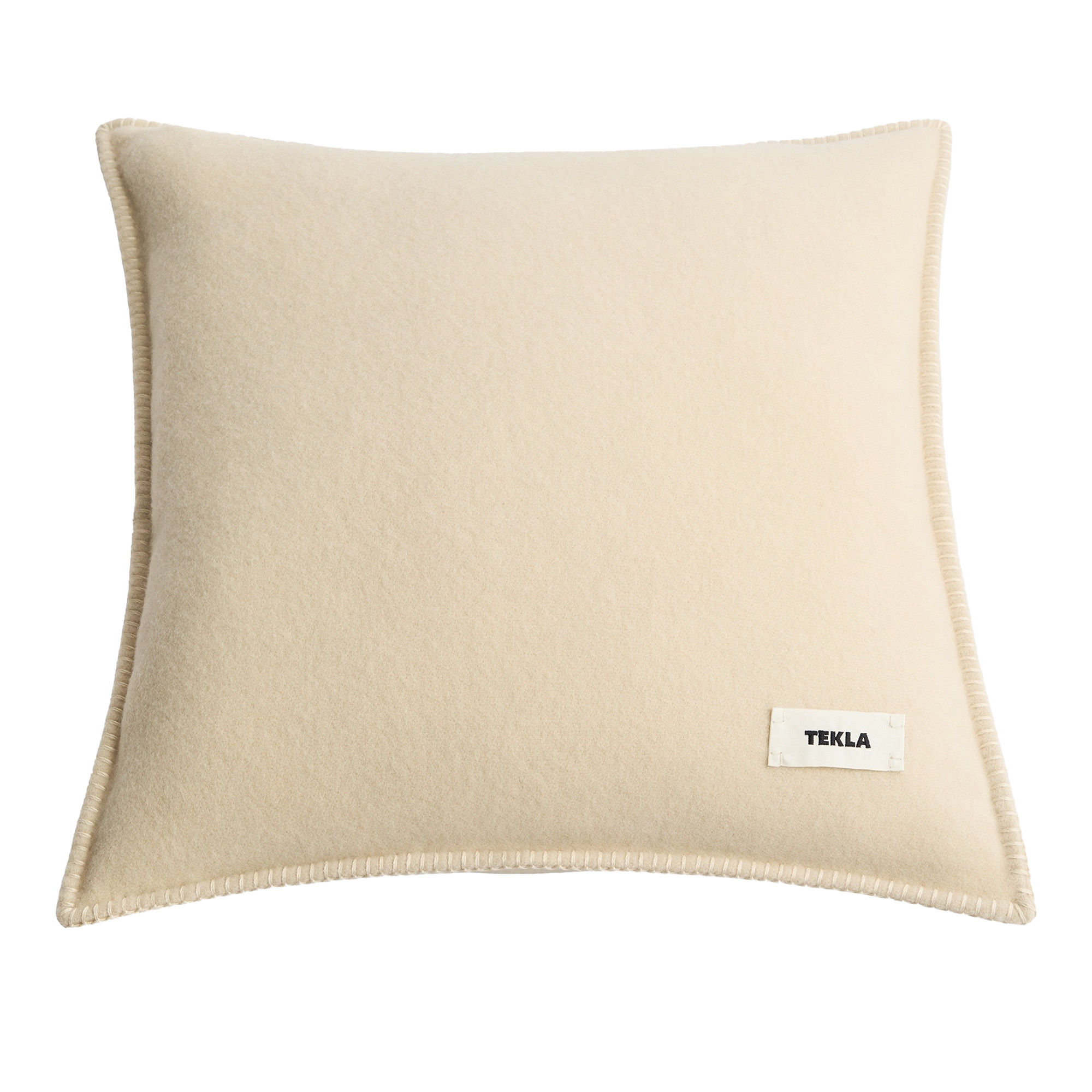 Tekla - Lambswool Cushion, Snow, 50X50 - Pynteputer - Beige - Ull