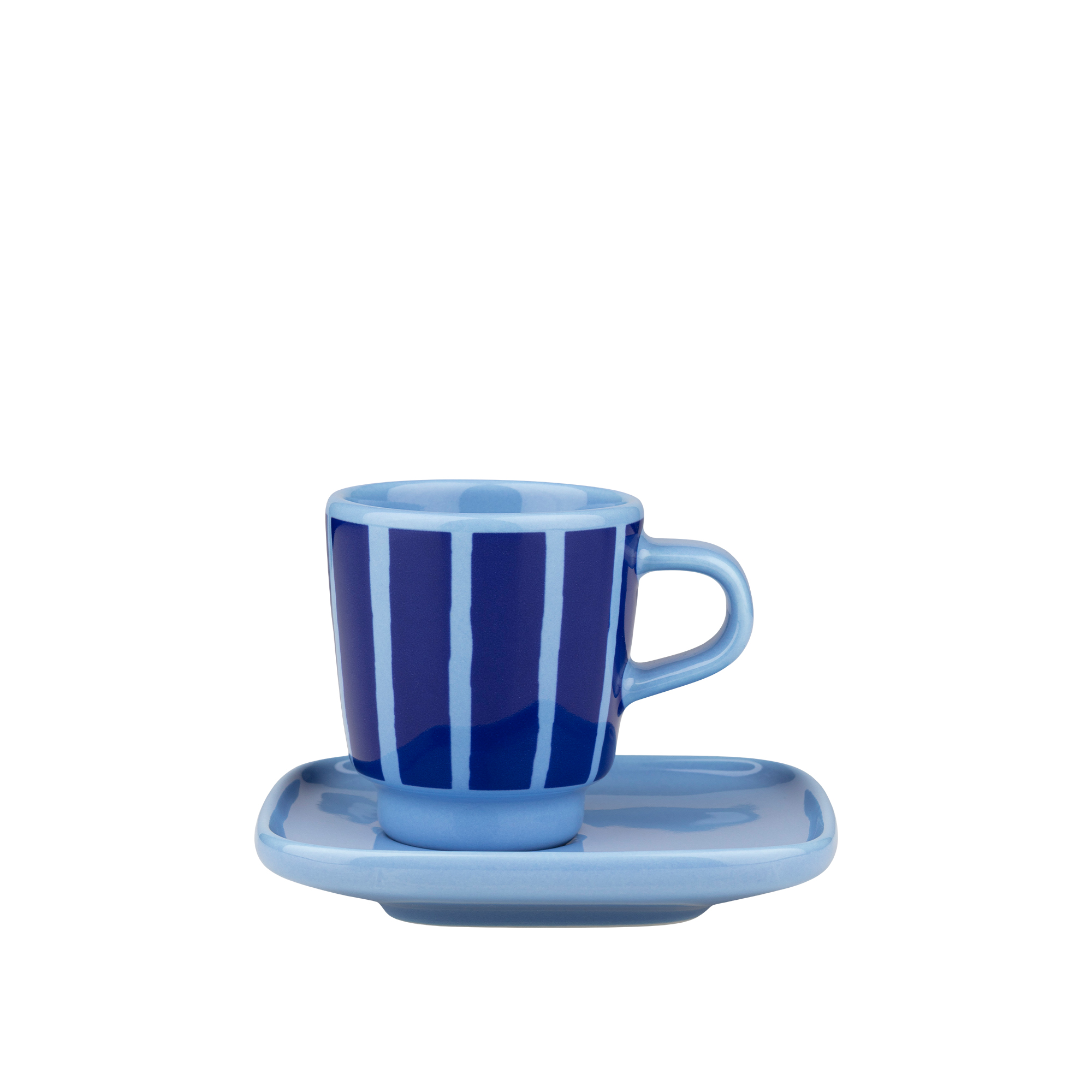 Marimekko - Piccolo Espresso Cup & Saucer &ndash;&nbsp;Blue - Espressokoppar - Sami Ruotsalainen - Bl&aring;