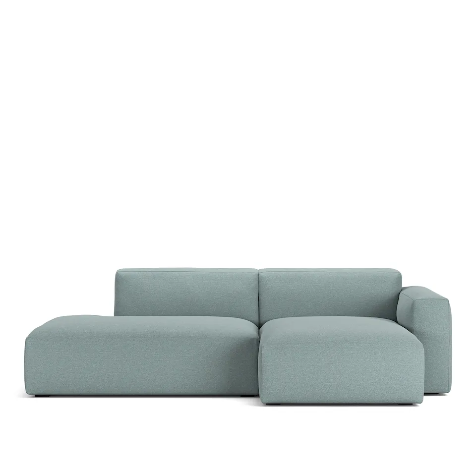 Brick 2-Seater Chaise Lounge Open End Left Lario 12 Fixed Upholstery