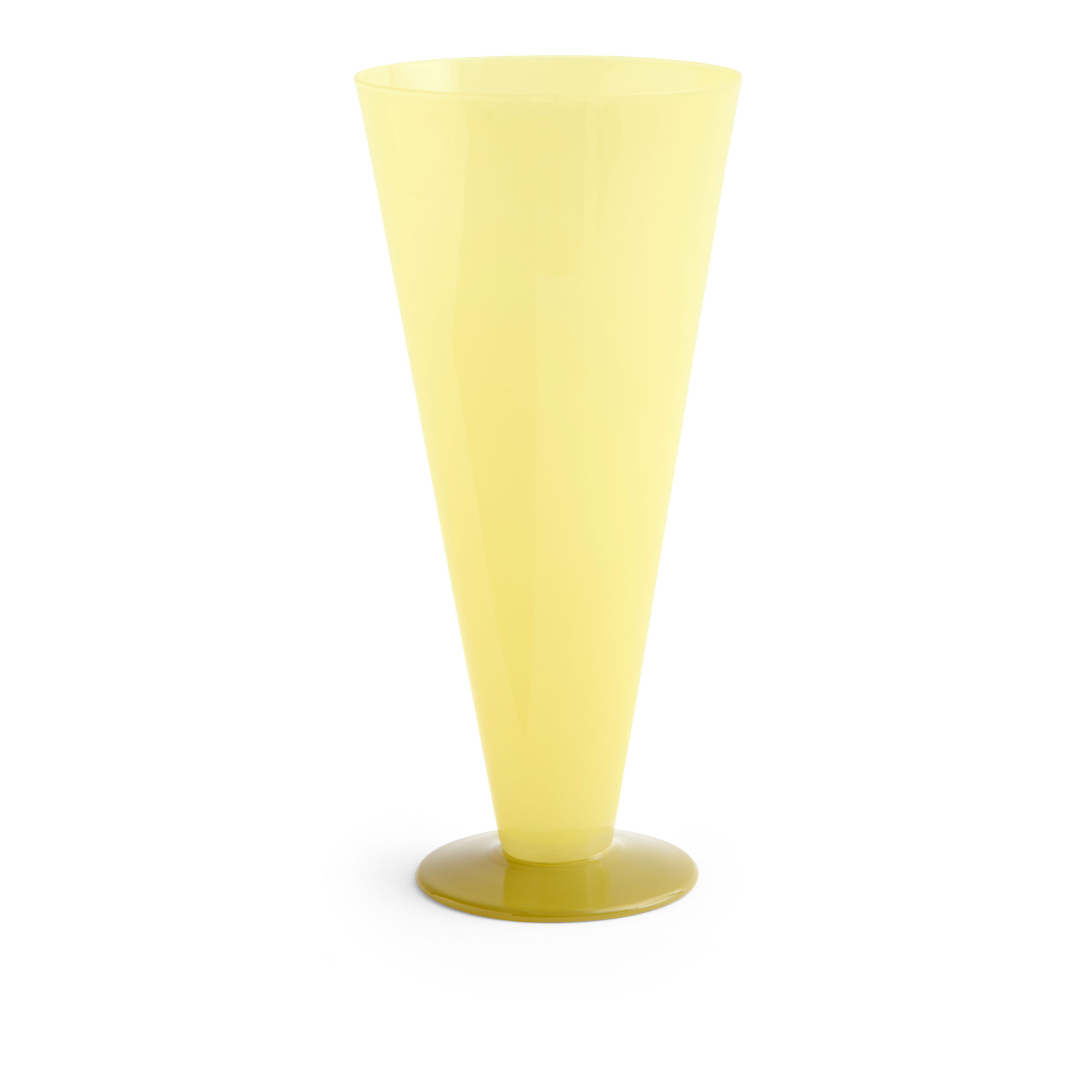 HAY - Conical Vase Large Yellow and lime green - Vaser - Gul - Glas