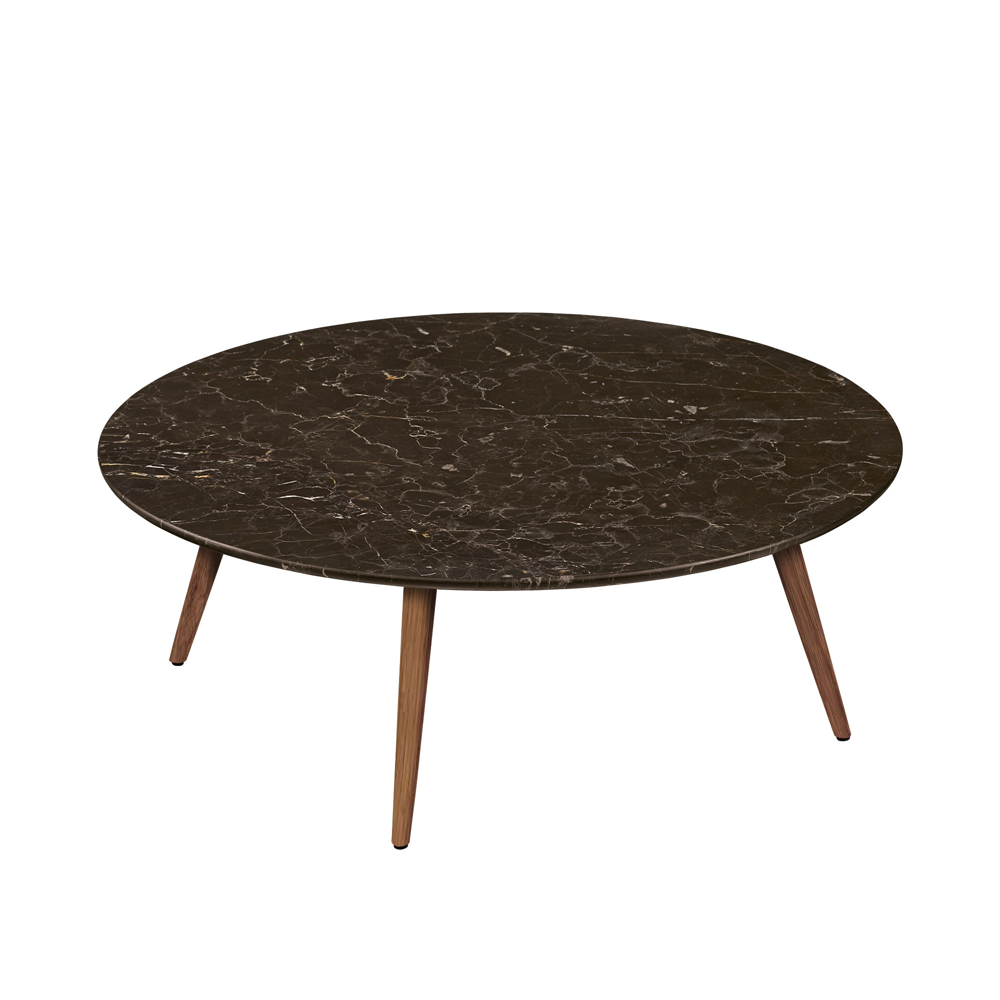 Walter Knoll - 375 Side Table T2, Noir Saint Laurent, Nutwood with Sapwood, H: 33, Ø: 97 - Sofabord - Walter Knoll Team - Svart - Tre/Stein