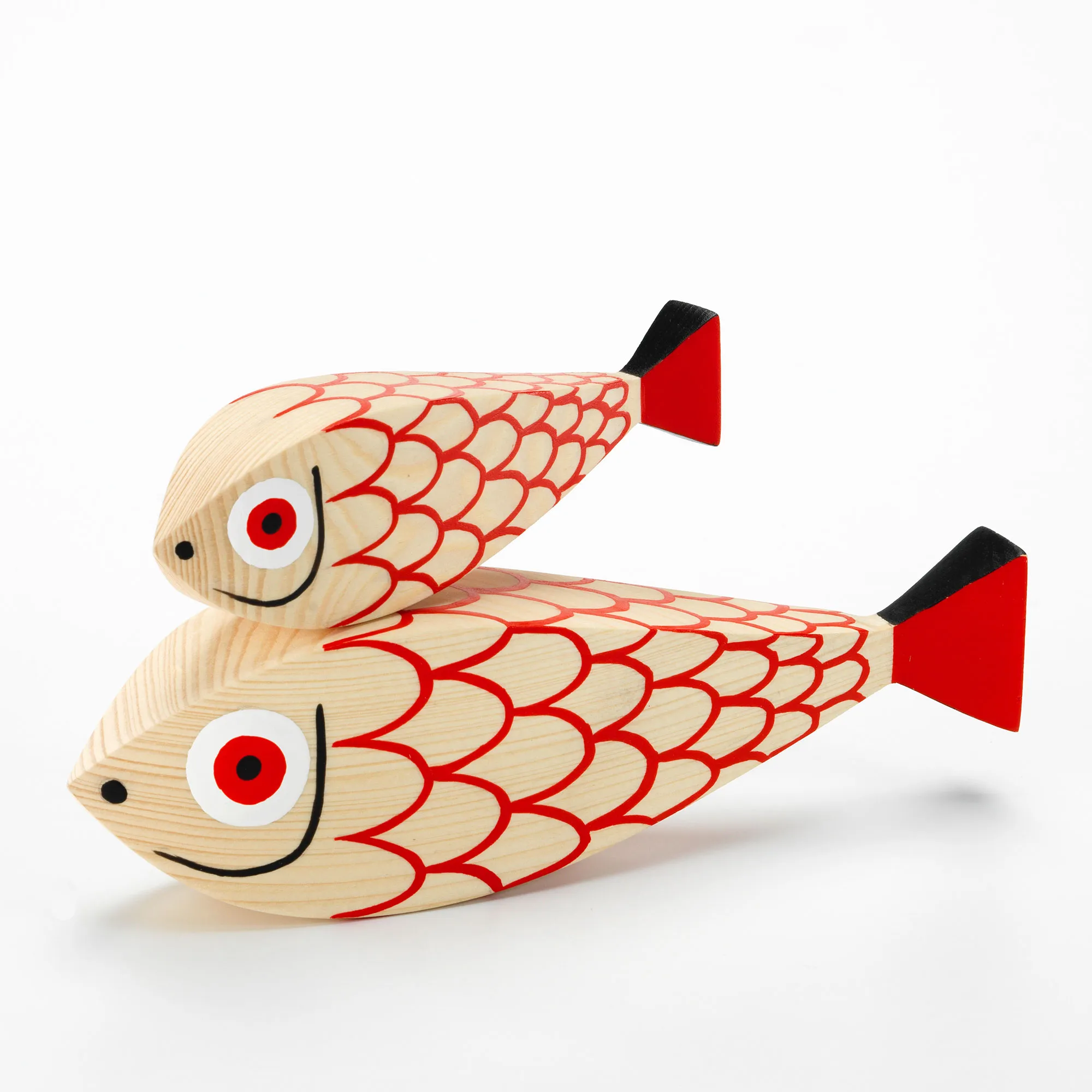 Wooden Dolls Mother Fish & Child träfigurer