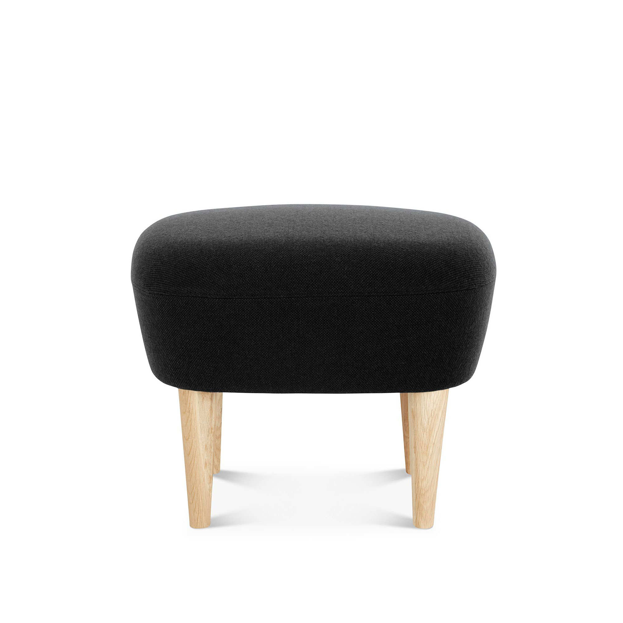 Tom Dixon - Wingback Ottoman, Tyg: Cat C. Hallingdal 65-0190, Ben: Naturell - Fotpallar - Svart - Metall/Trä/Skum