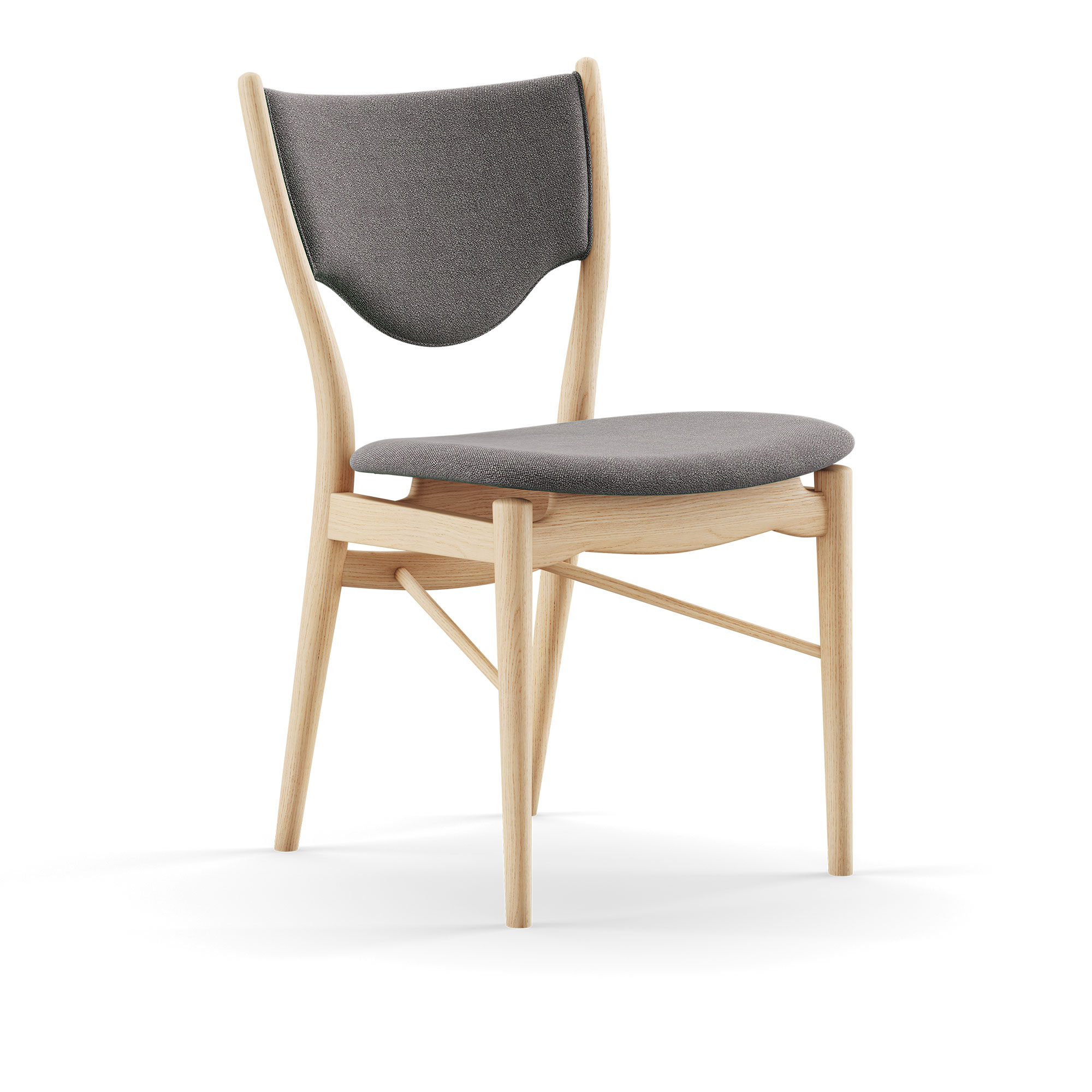 House of Finn Juhl - 46 Chair, Clear oiled oak, Cat. 4 Vidar 152 - Spisestoler - Finn Juhl - Tre farget,Grå - Tre/Tekstilmateriale