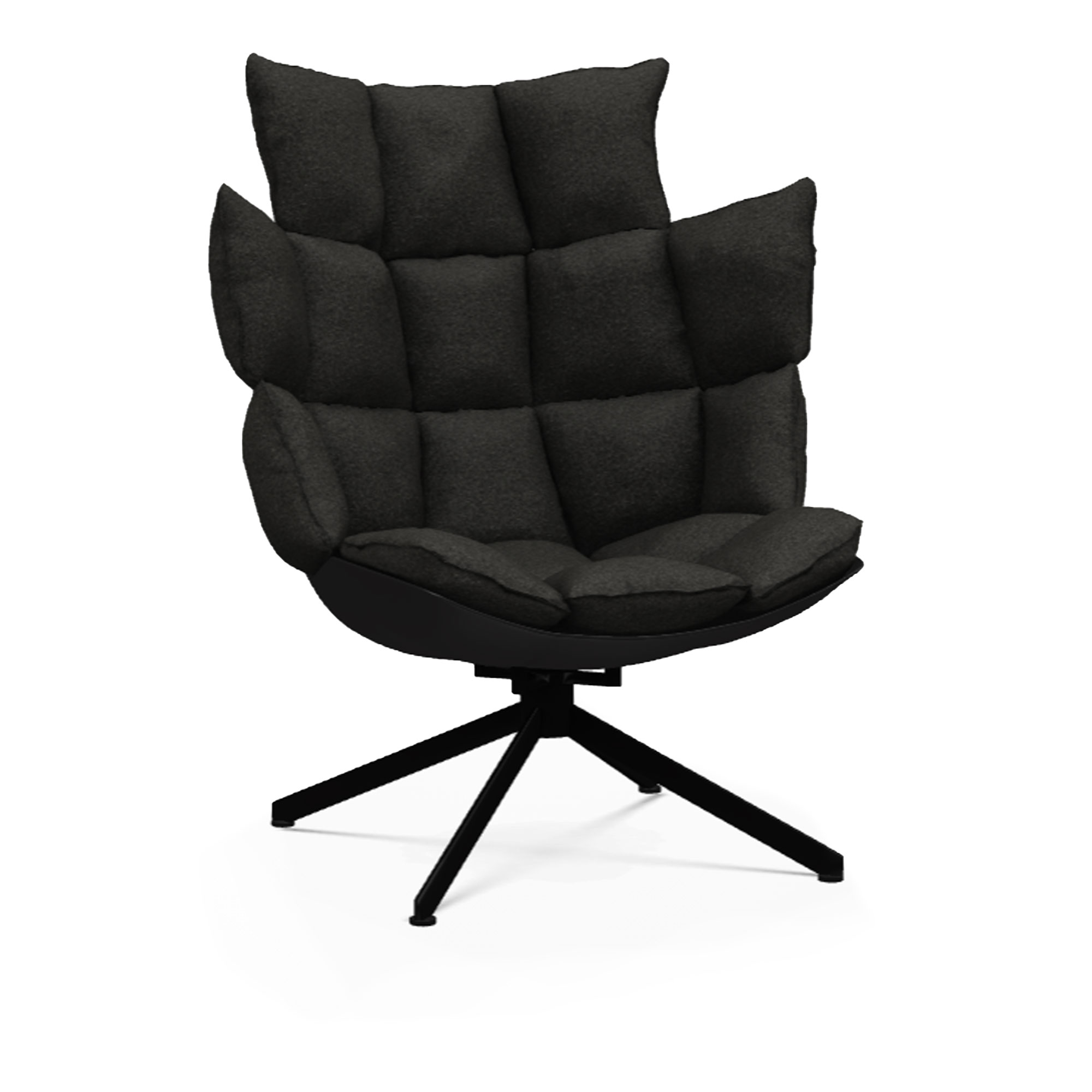 B&B Italia - Husk H3G Cat. Lusso Lube 270 - Snurrfåtöljer - Patricia Urquiola - Grå - Metall/Textilmaterial/Syntetiskt