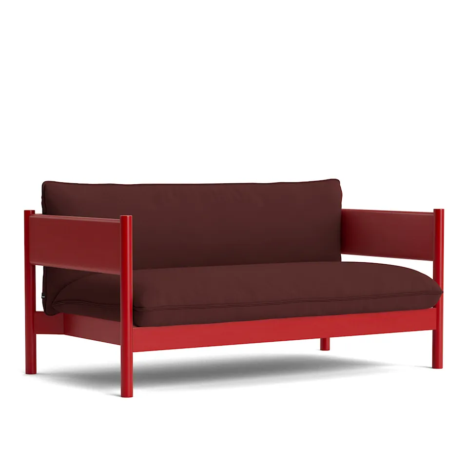 Arbour Club soffa Wine Red Lacquer Beech