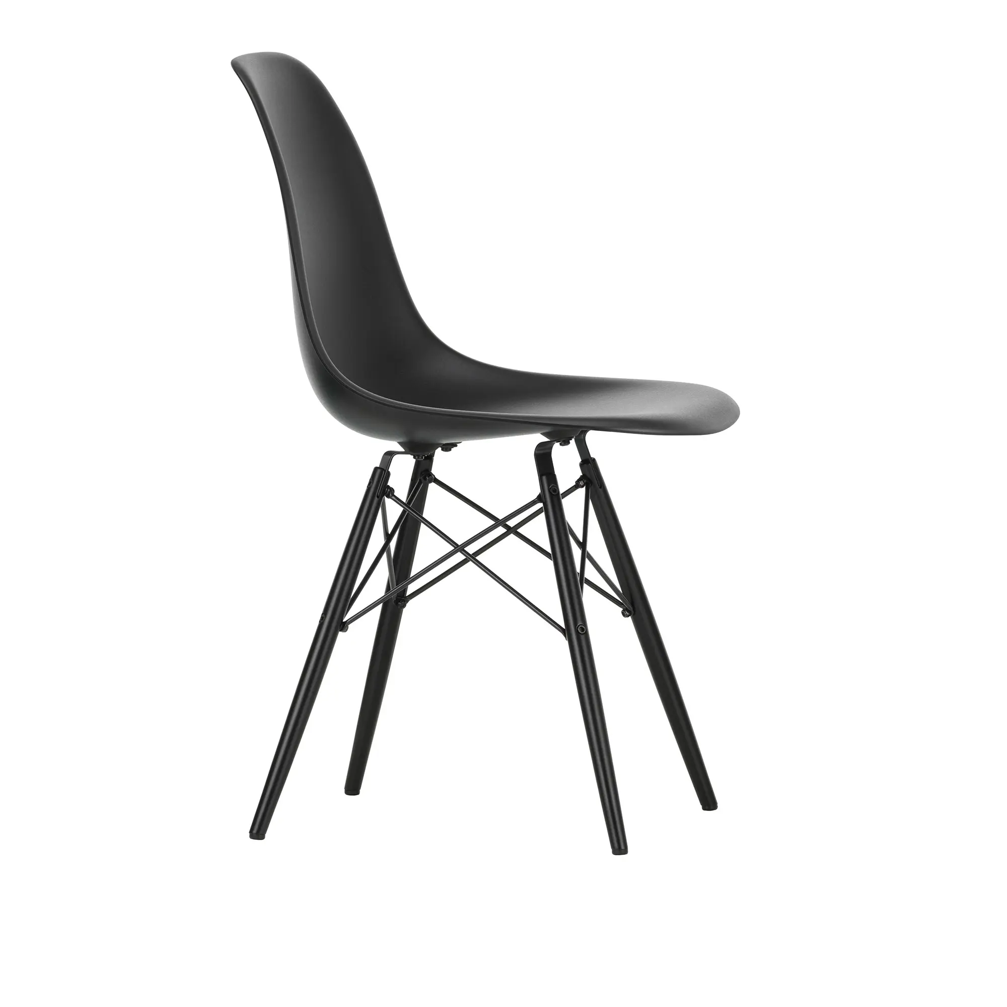 Eames RE Plastic Chair DSW stol Black Maple