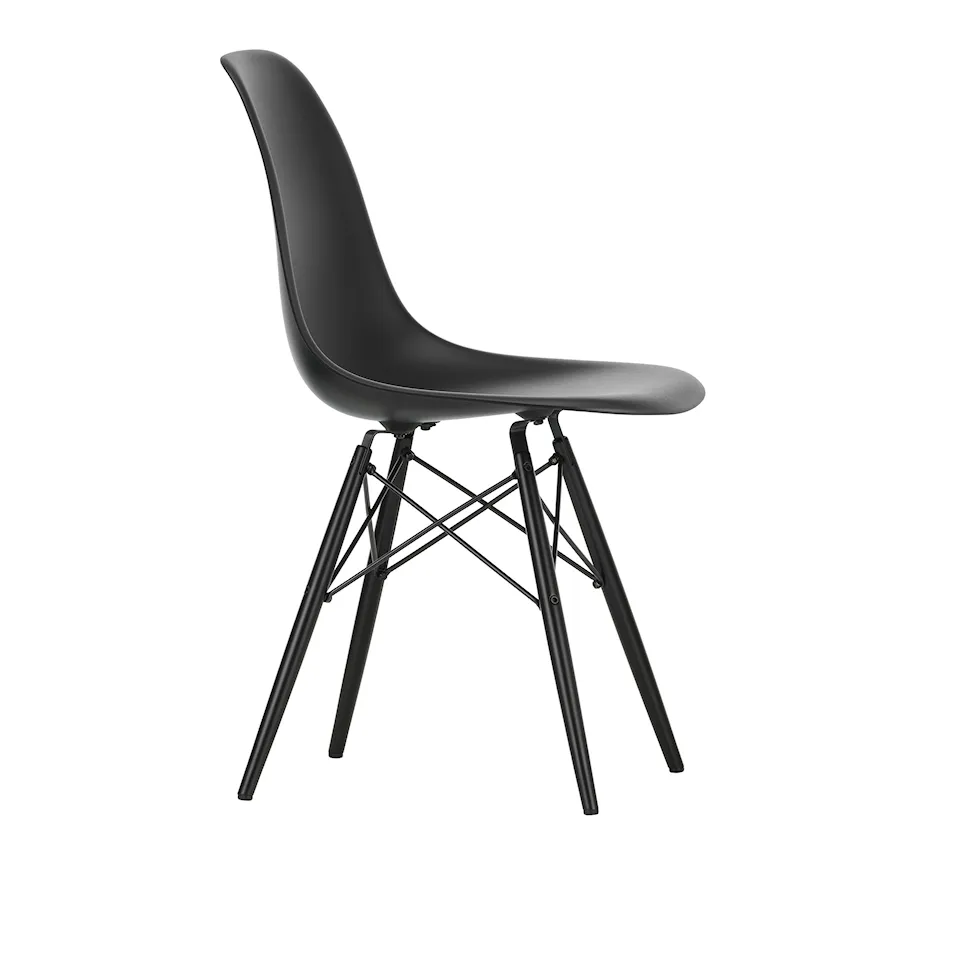 Eames RE Plastic Chair DSW stol Black Maple