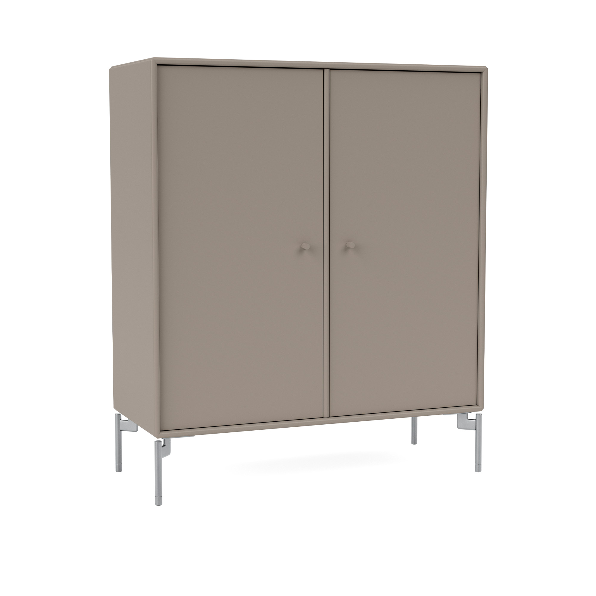 montana - cover cabinet 141-truffle matt chrome - skåp och vitrinskåp - peter j. lassen - beige - trä