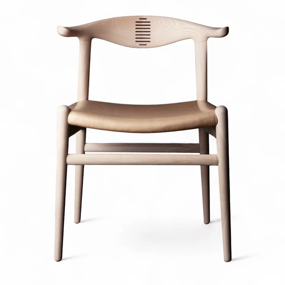 PP505 Cow Horn Chair lädersits matstol