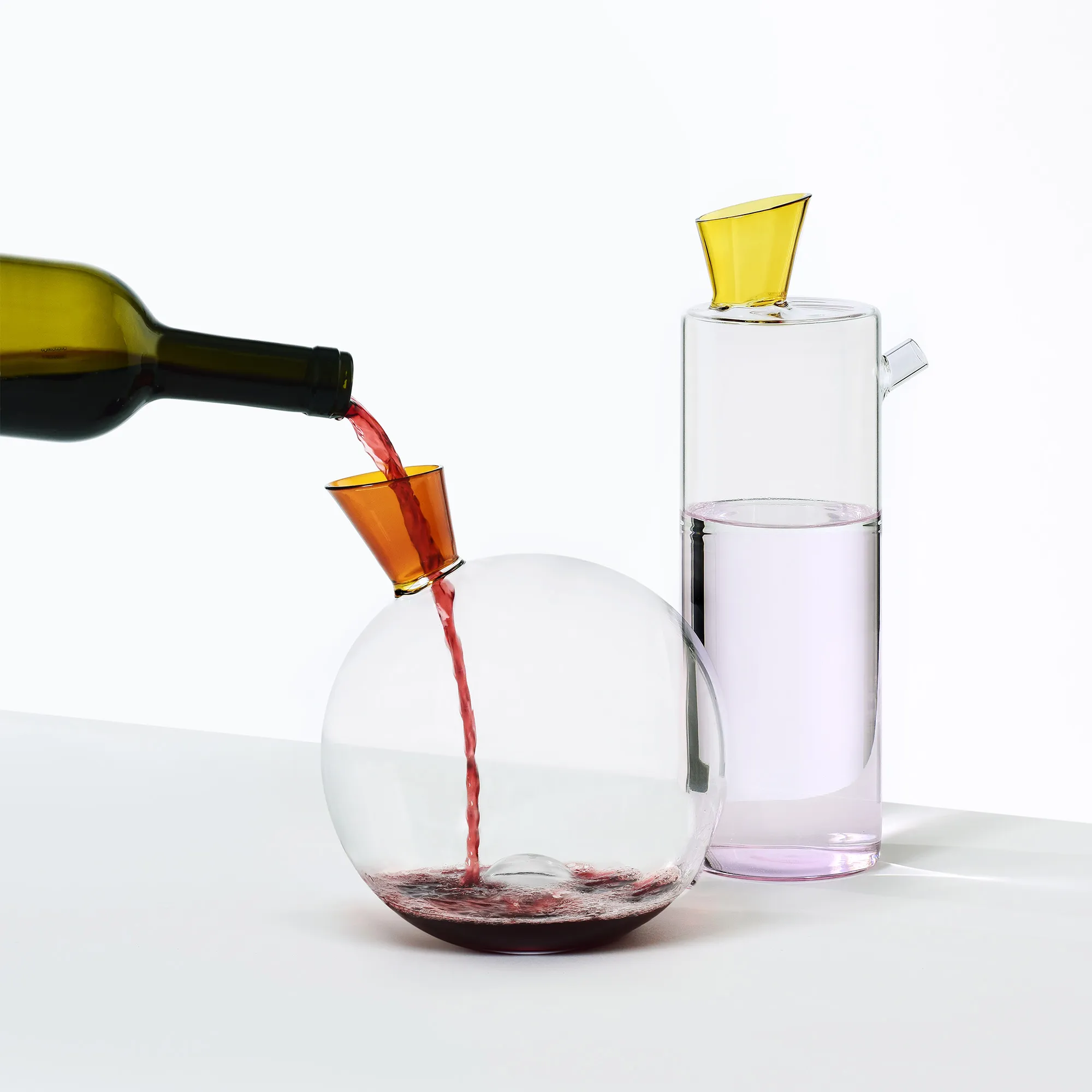 Travasi Pot With Lid Clear/Amber - 37 cl